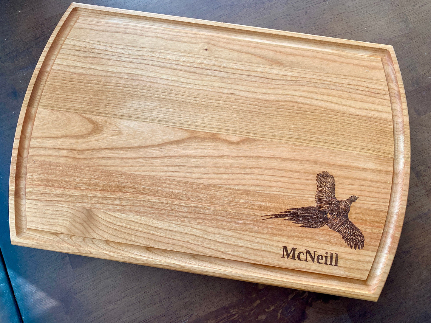 Pheasant Cutting Board | Bird Hunter Charcuterie Board | Custom Serving Tray | Personalized House Closing Gift | Wedding Anniv Gift
