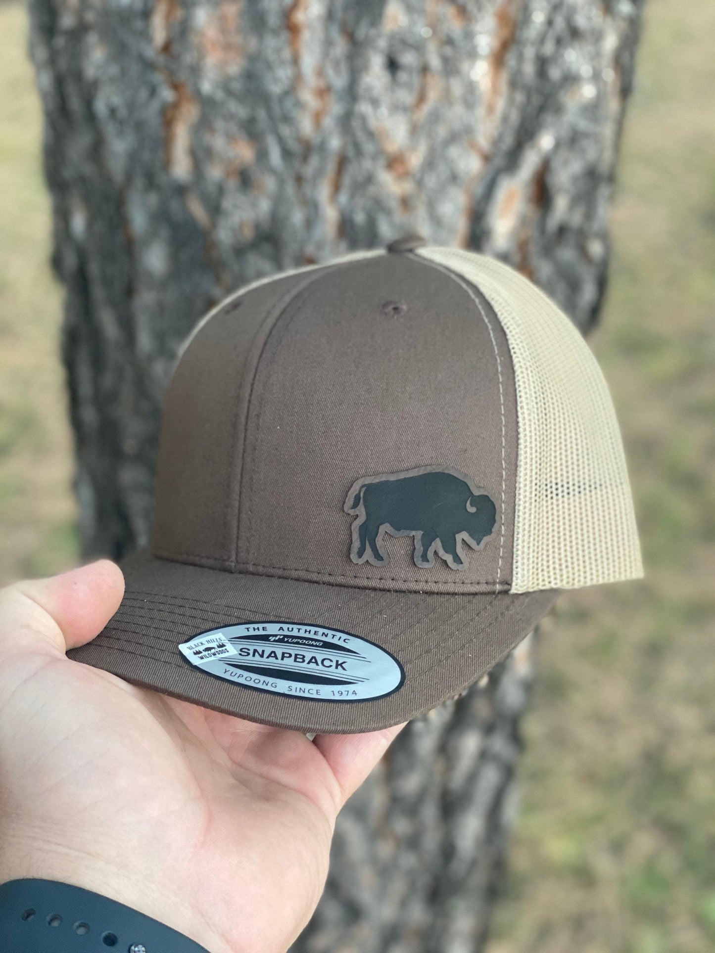 Bison Hat – Trucker or Snapback Cap with Buffalo Design – Western Wildlife Hat for Outdoorsmen, Nature Lovers, and National Park Fans