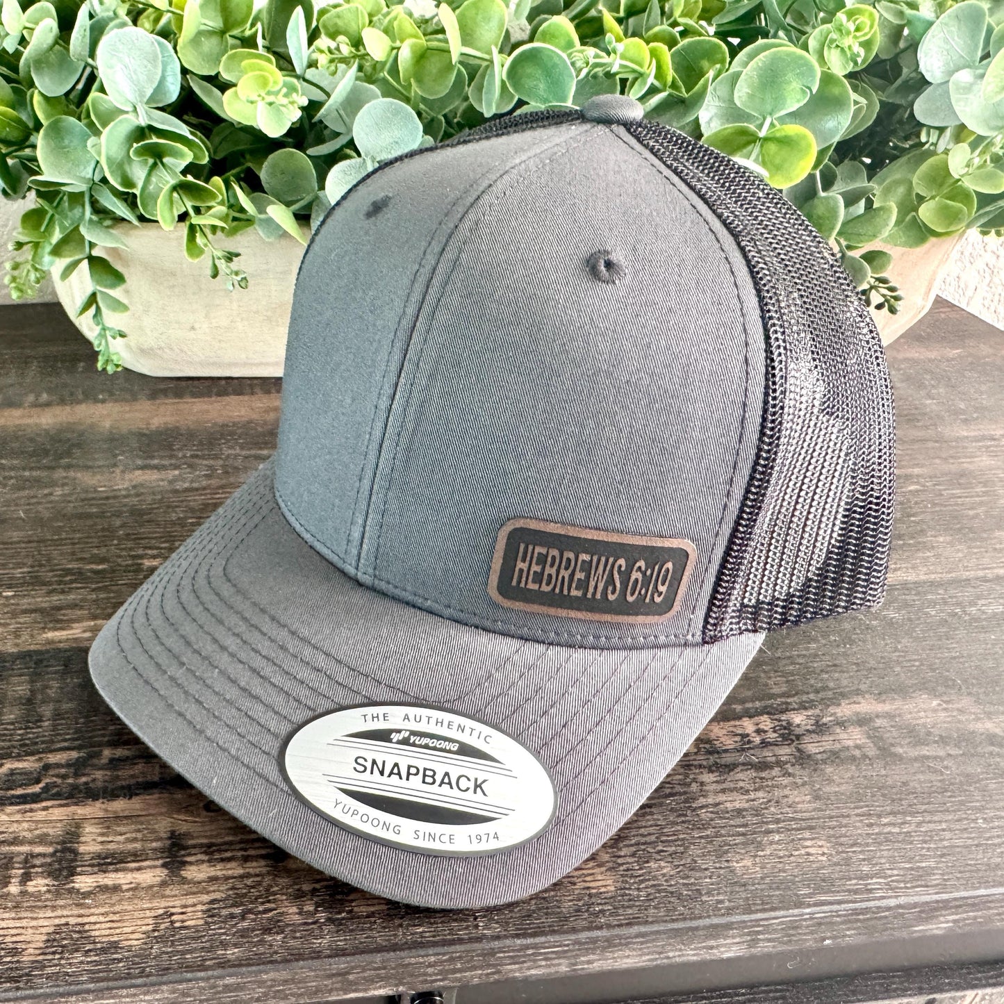 Hebrews 6:19 Trucker Hat – Bible Verse Snapback Cap, Christian Hope Anchor Hat, Faith Gift for Him or Her