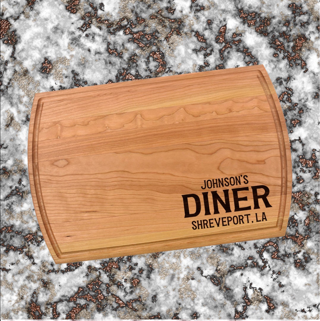 Personalized Diner Cutting Board | Cafe Restaurant Lunch Charcuterie Board | Custom Serving Tray | Personalized Gift