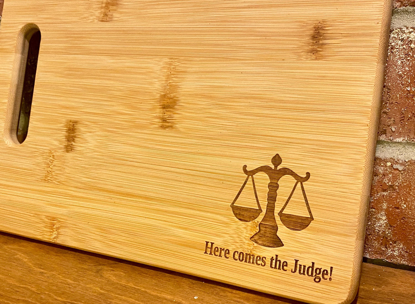 Scales Of Justice Cutting Board | Criminal Law Charcuterie Board | Custom Serving Tray | Personalized Attorney Gift