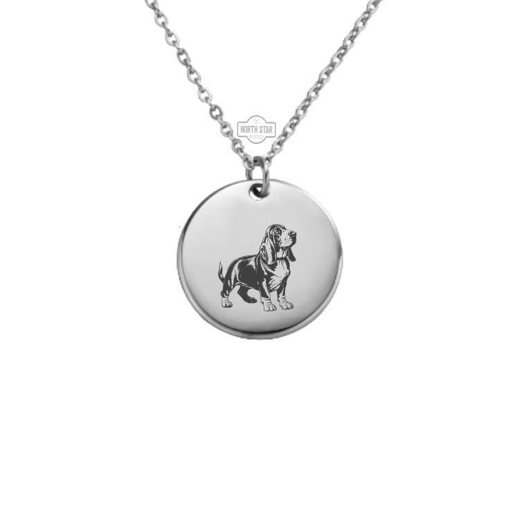 Basset Hound Necklace or Keychain β Dog Lover Gift for Her or Him, Personalized Pet Memorial Jewelry in Gold or Silver