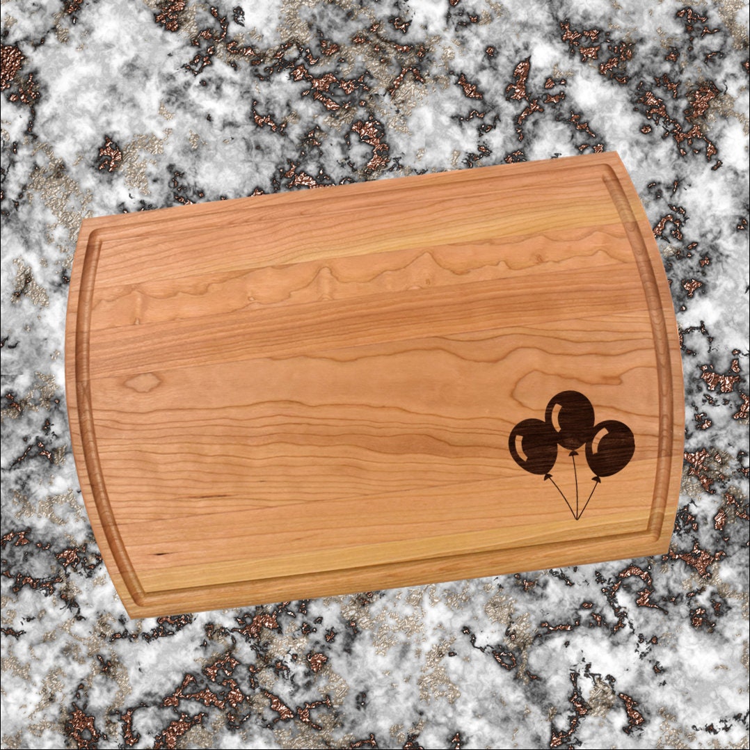 Balloons Cutting Board | Birthday Charcuterie Board | Custom Serving Tray | Personalized Party Gift | Holiday Party Tray