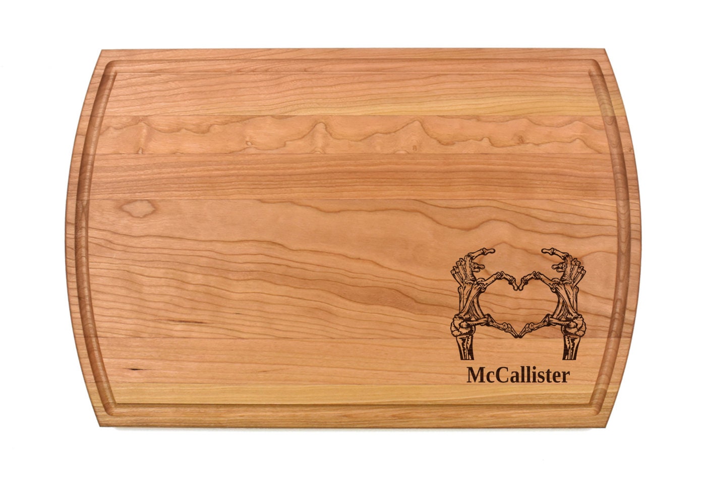 Skeleton Hands Heart Cutting Board | Love Marriage Charcuterie Board | Custom Serving Tray | Personalized Gift | Wedding Anniversary Gift