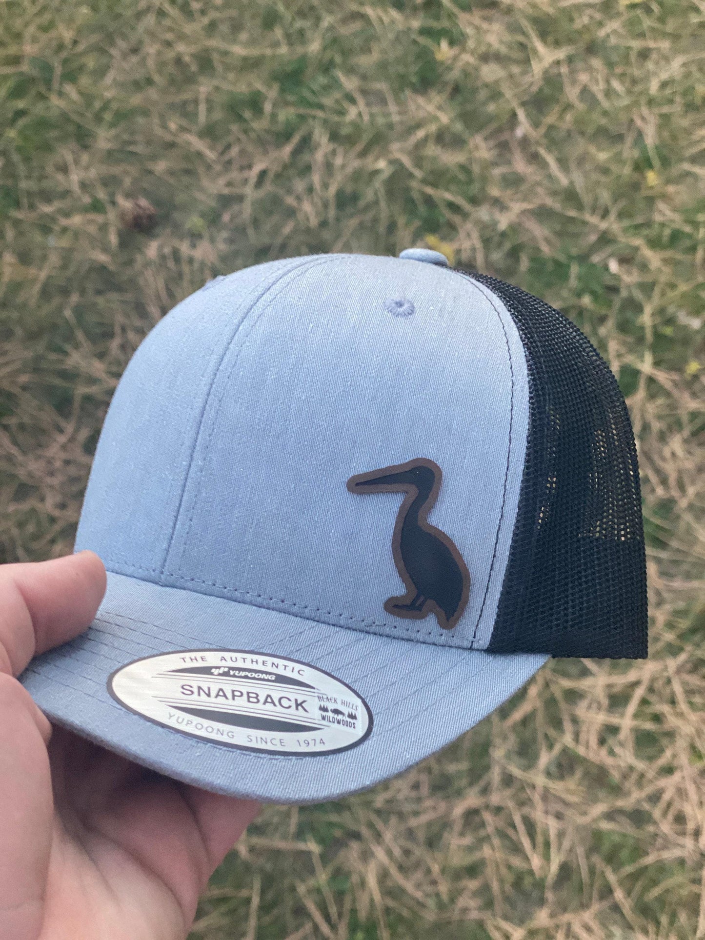 Pelican Trucker Hat – Engraved Bird Snapback Cap, Coastal Wildlife Hat, Beach Lover Gift, Nautical Nature Hat