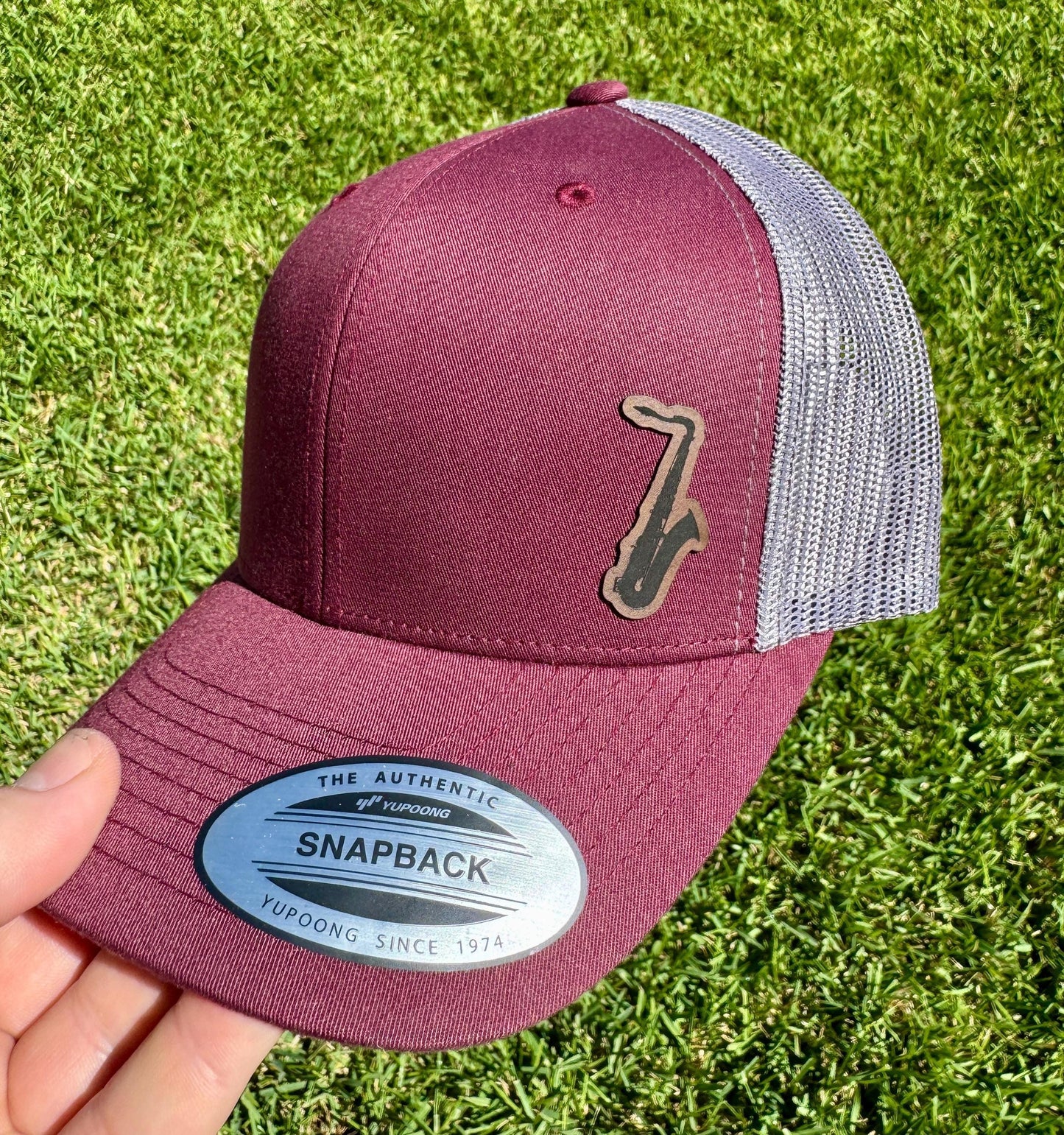 Saxophone Hat β Snapback Trucker Hat with Patch β Jazz Musician Gift β Sax Player Cap β Music Lover Hat β Band Director Gift