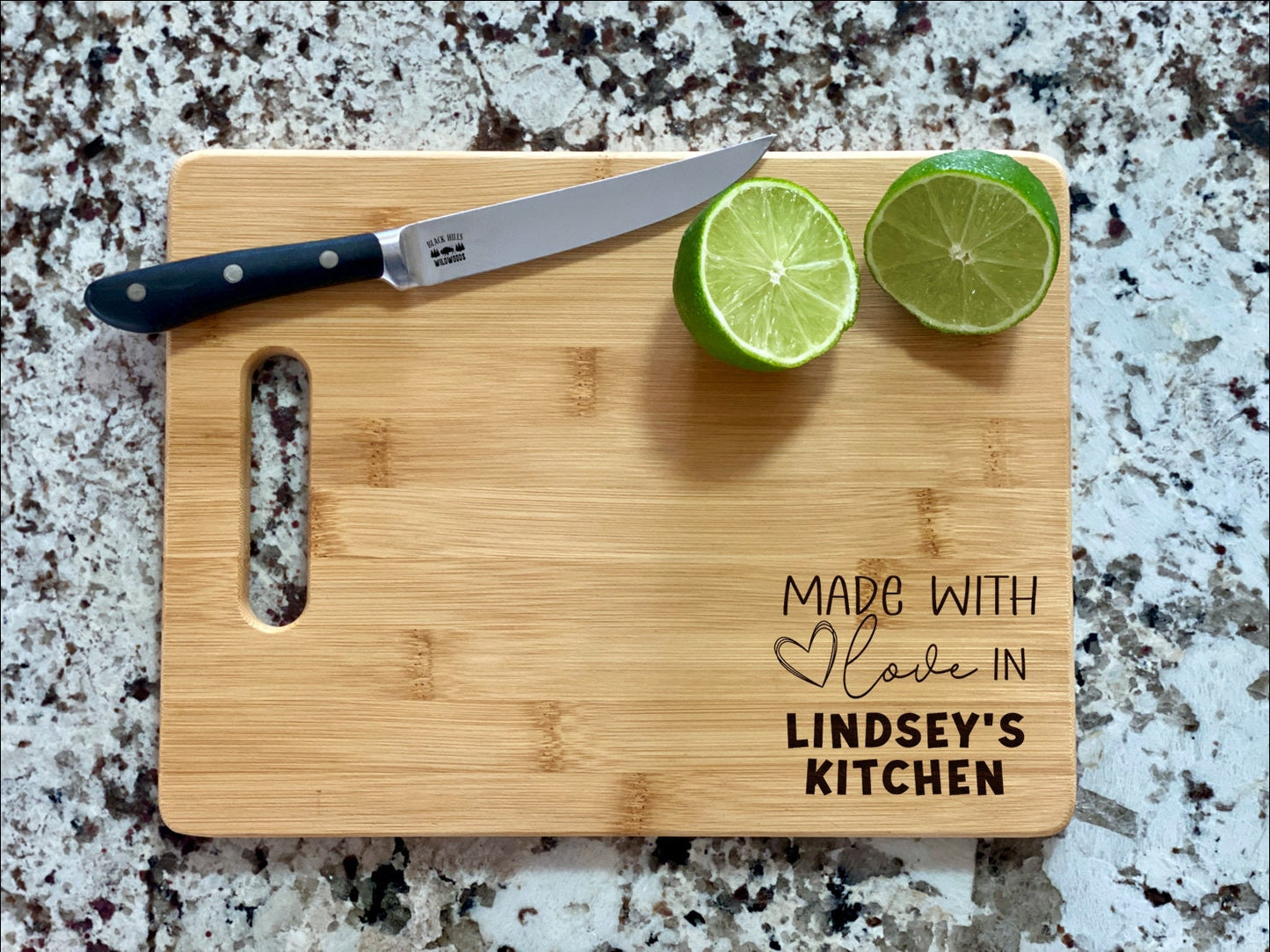 Made With Love Personalized Kitchen Cutting Board | Your Name Here Charcuterie Board | Custom Serving Tray | Personalized Gift