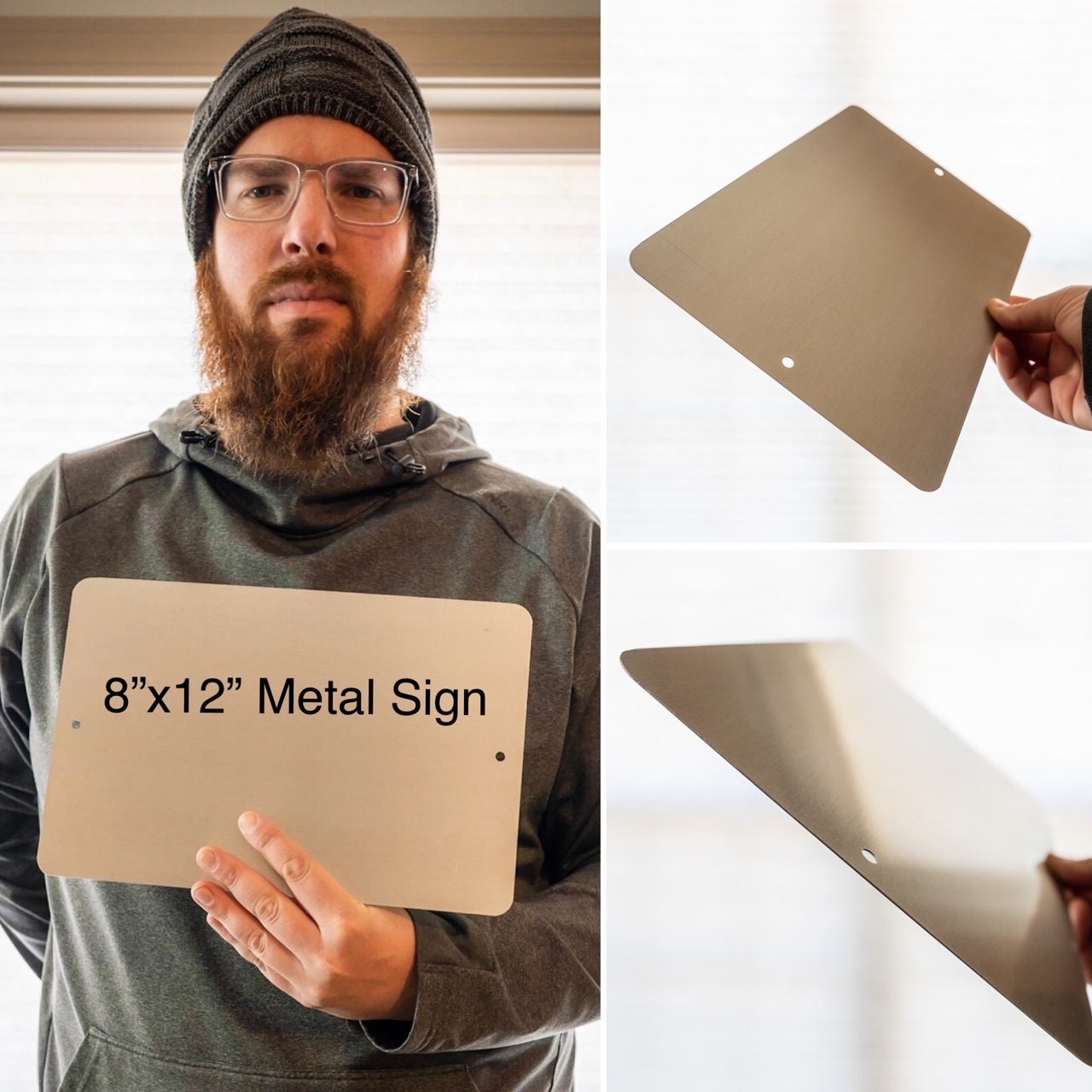 Please Deliveries Around The Corner By Door With Right or Left Arrow Sign - Directional Metal Wall Art - Indoor or Outdoor