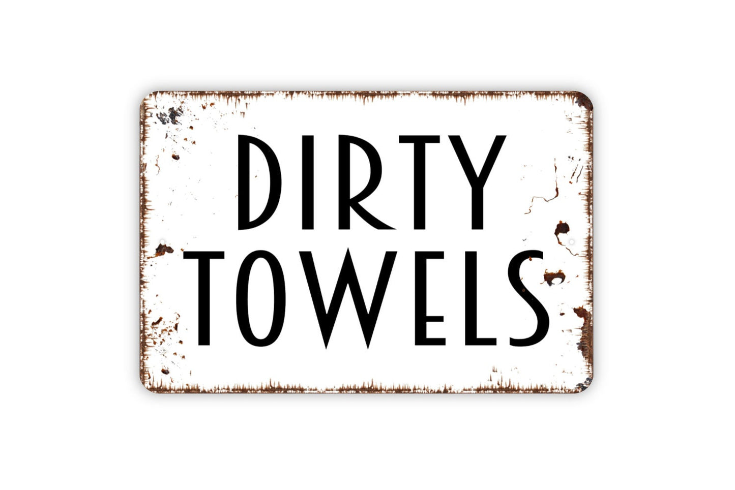 Dirty Towels Sign - Swimming Pool Metal Indoor or Outdoor Wall Art