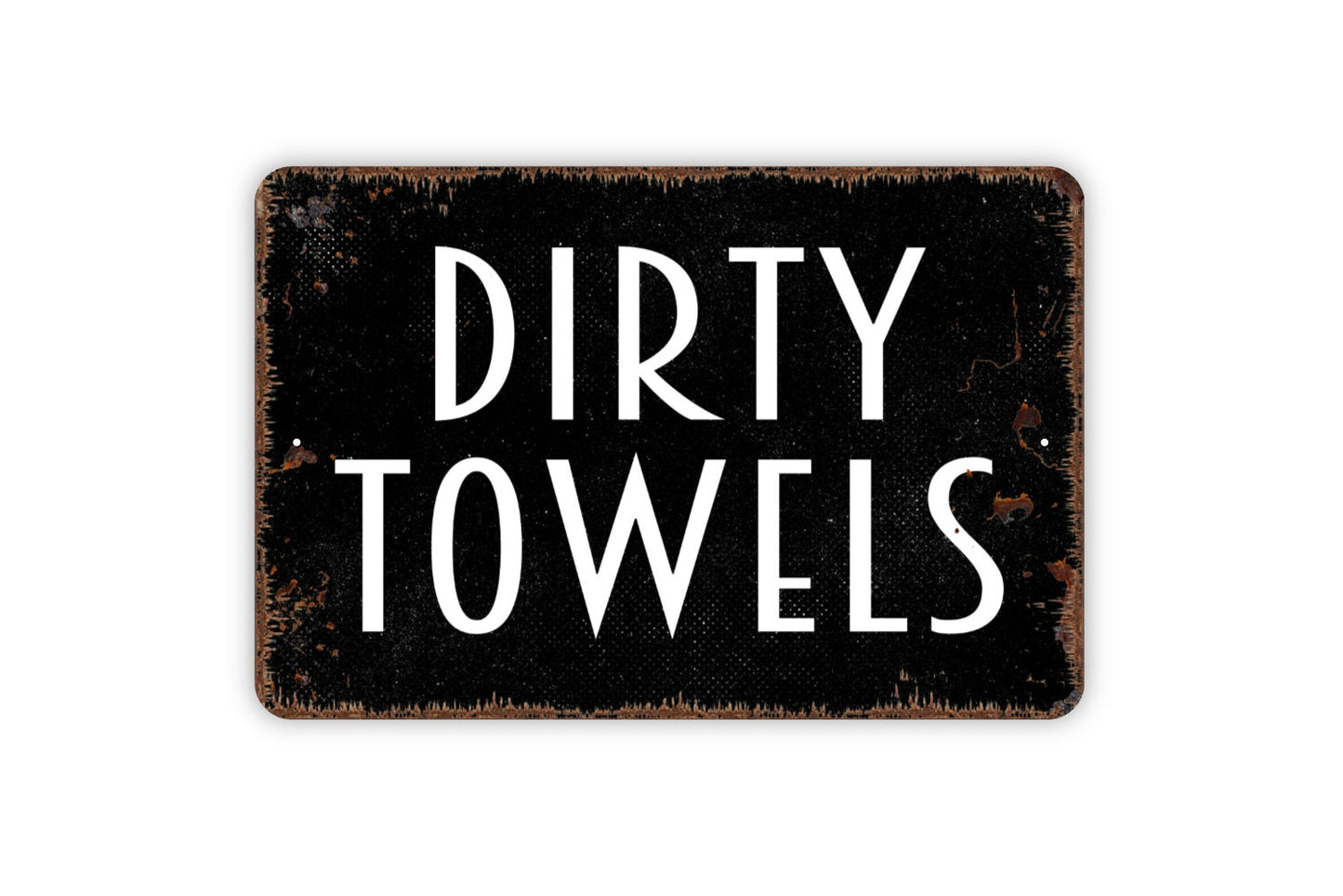Dirty Towels Sign - Swimming Pool Metal Indoor or Outdoor Wall Art