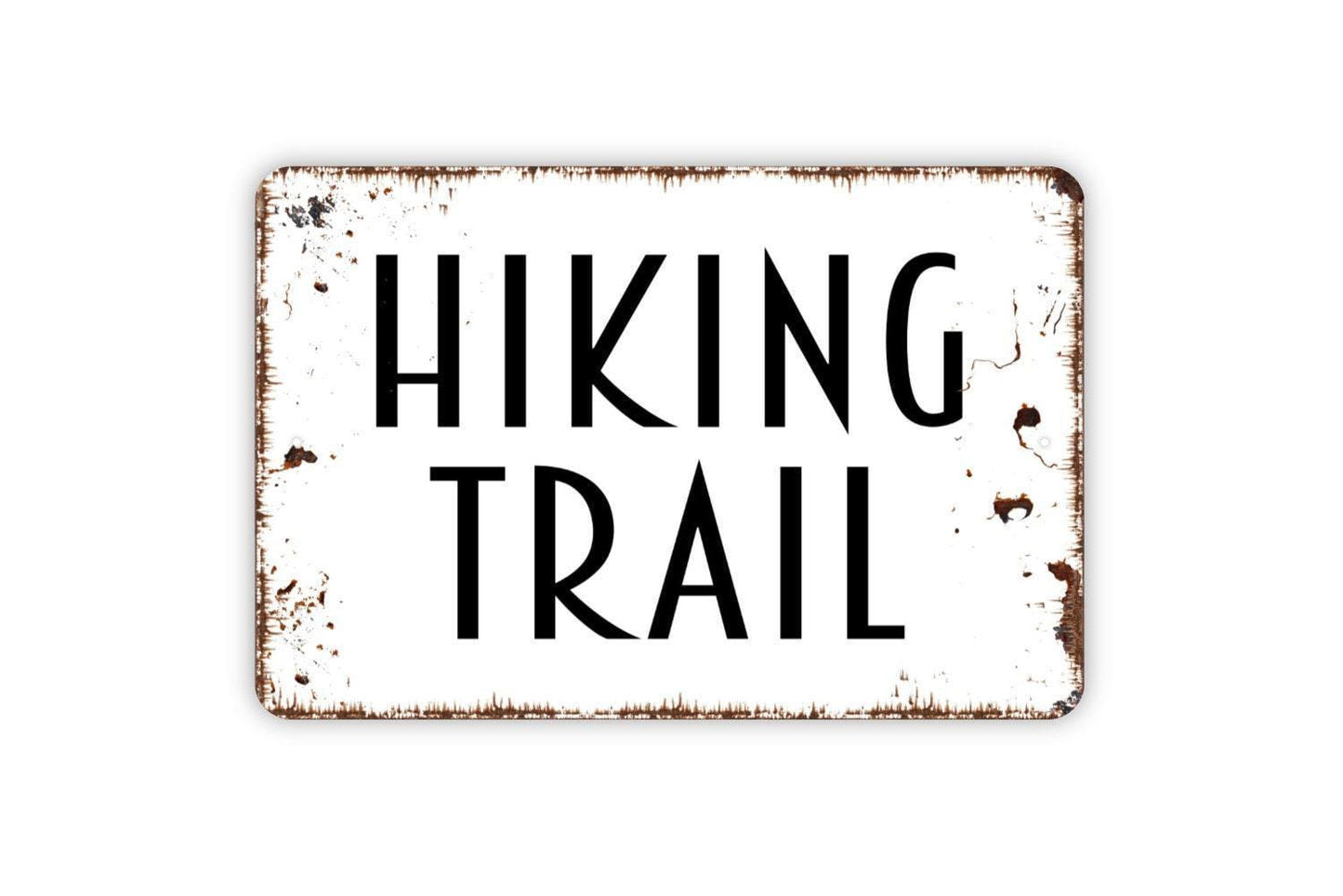 Hiking Trail Sign, Metal Sign, Farmhouse Contemporary Modern Wall Metal Sign