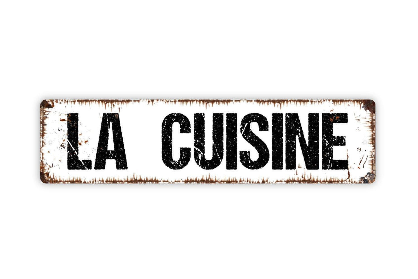 La Cuisine Sign - French Kitchen Pantry Cook Farmhouse Style Decor Vinyl Sticker Or Street Metal Sign or Door Name Plate Plaque