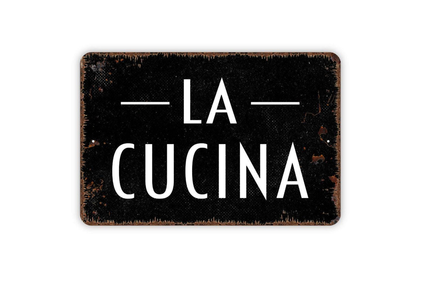 La Cucina Sign, Metal Sign, Farmhouse Contemporary Modern Wall Metal Sign