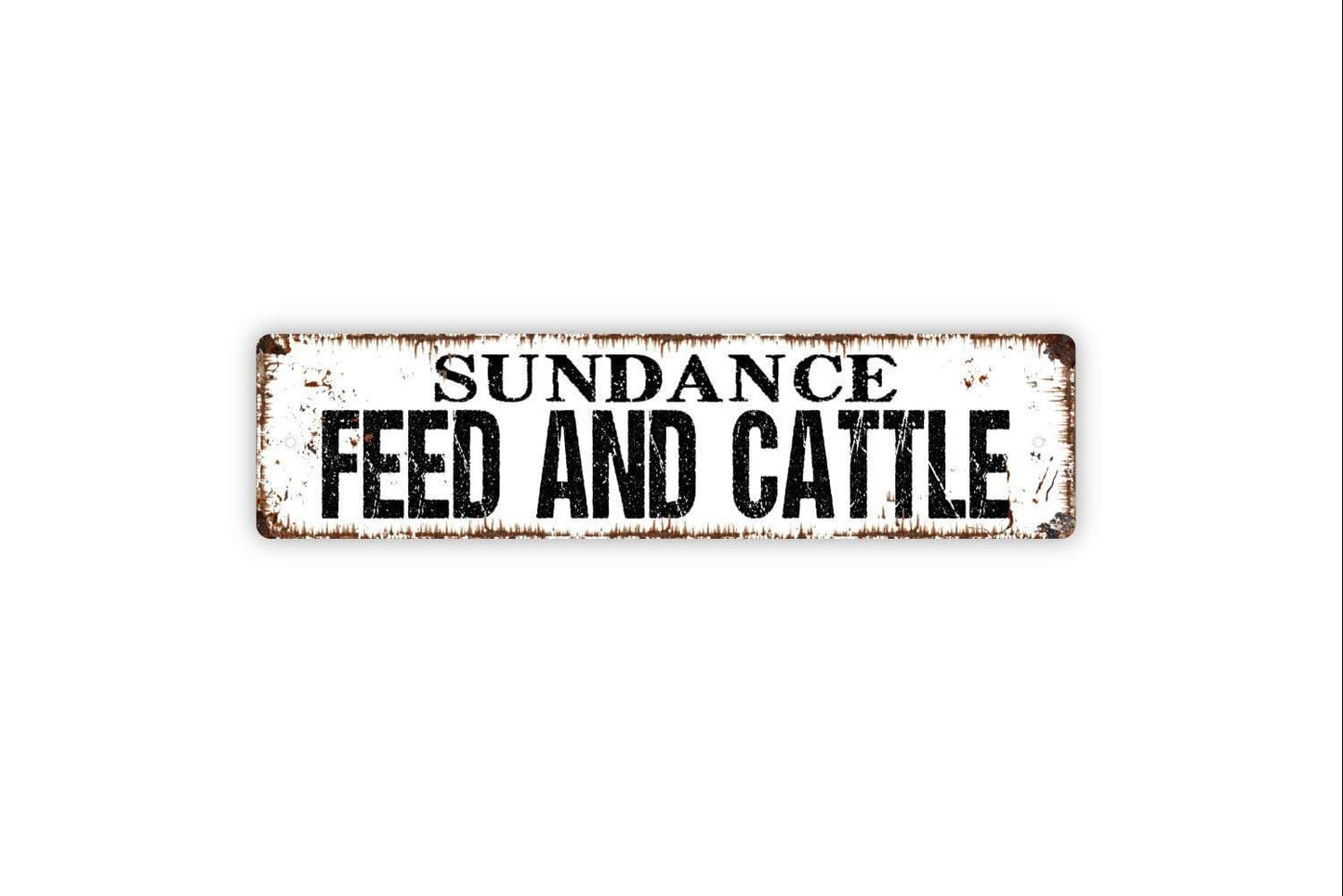 Personalized Feed and Cattle Sign, Custom Metal Sign, Vinyl Sticker Or Street Sign or Door Name Plate Plaque