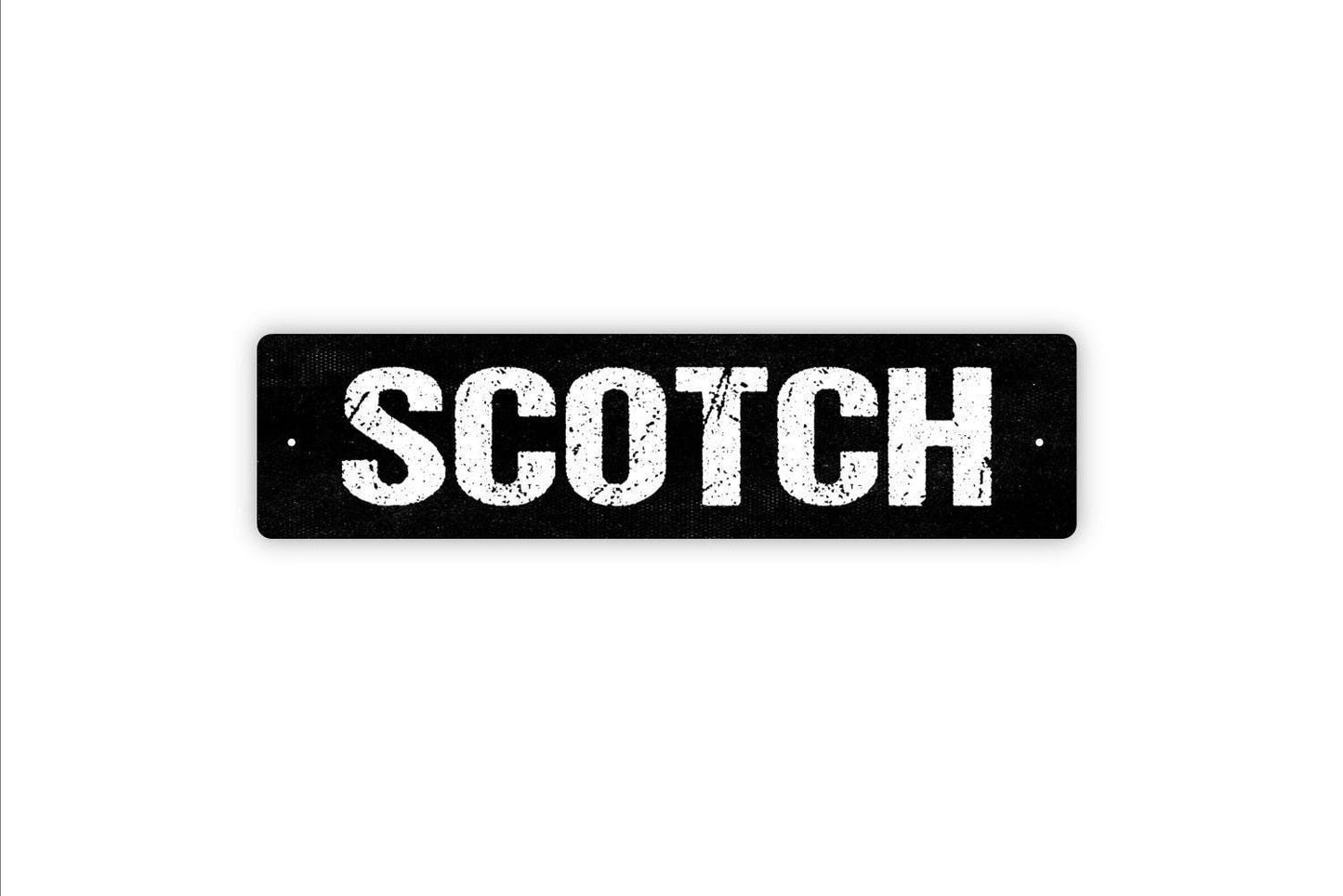 Scotch Sign - Whiskey Liquor Bar Pub Vinyl Sticker Or Street Metal Sign or Door Name Plate Plaque