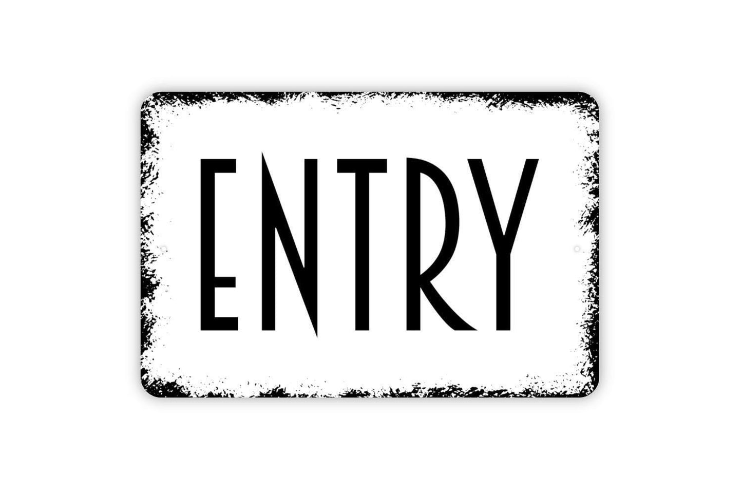 Entry Sign | Business Office Reception Area Decor | Metal Sign or Vinyl Sticker for Lobby School Clinic Store Home