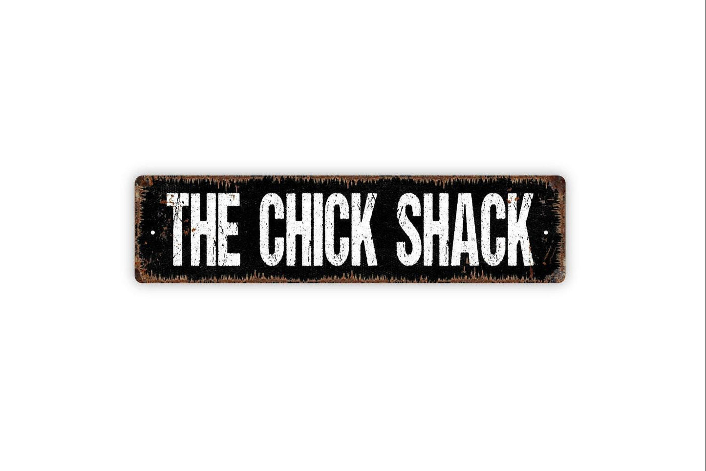 The Chick Shack Sign | Funny Chicken Coop or Farm Wall Sign | Backyard Poultry Décor Metal Chicken Sign or Vinyl Sticker Homestead Gift