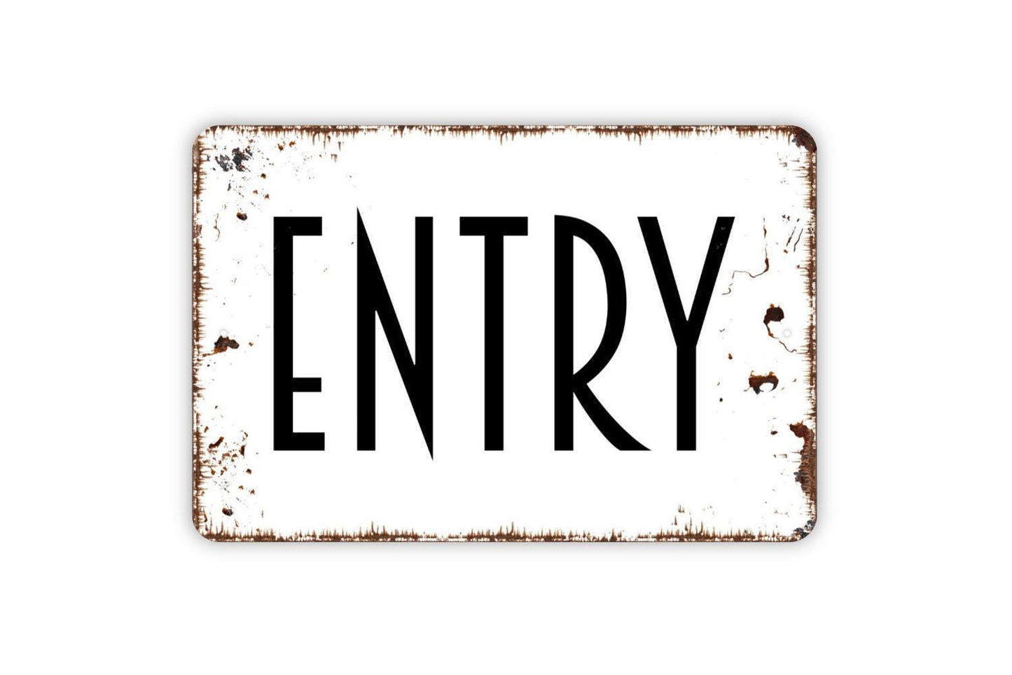Entry Sign | Business Office Reception Area Decor | Metal Sign or Vinyl Sticker for Lobby School Clinic Store Home
