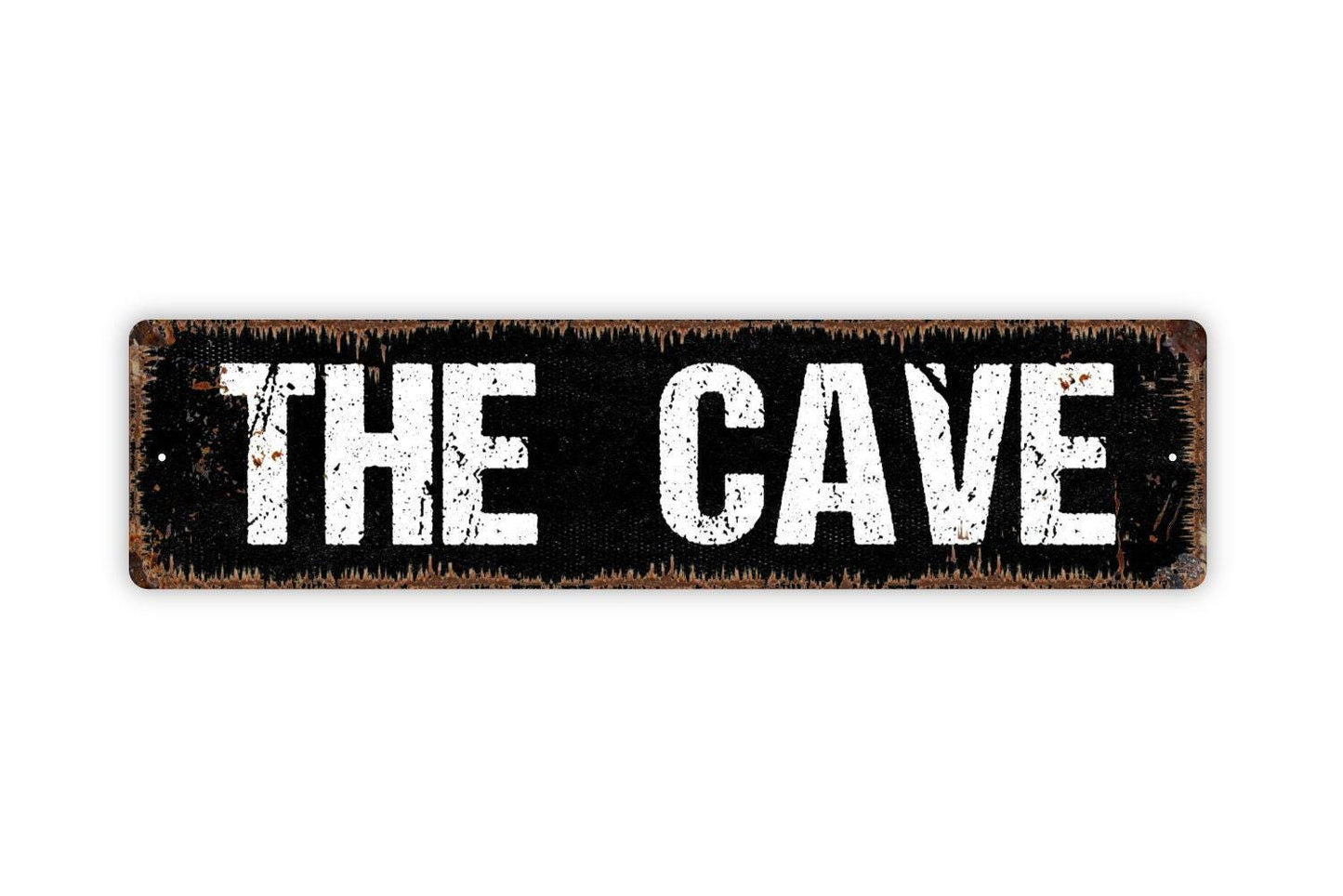The Cave Sign | Rustic Man Cave Wall Sign | Custom Metal Sign or Vinyl Sticker | Cabin Lodge Decor | Farmhouse Country Wall Art