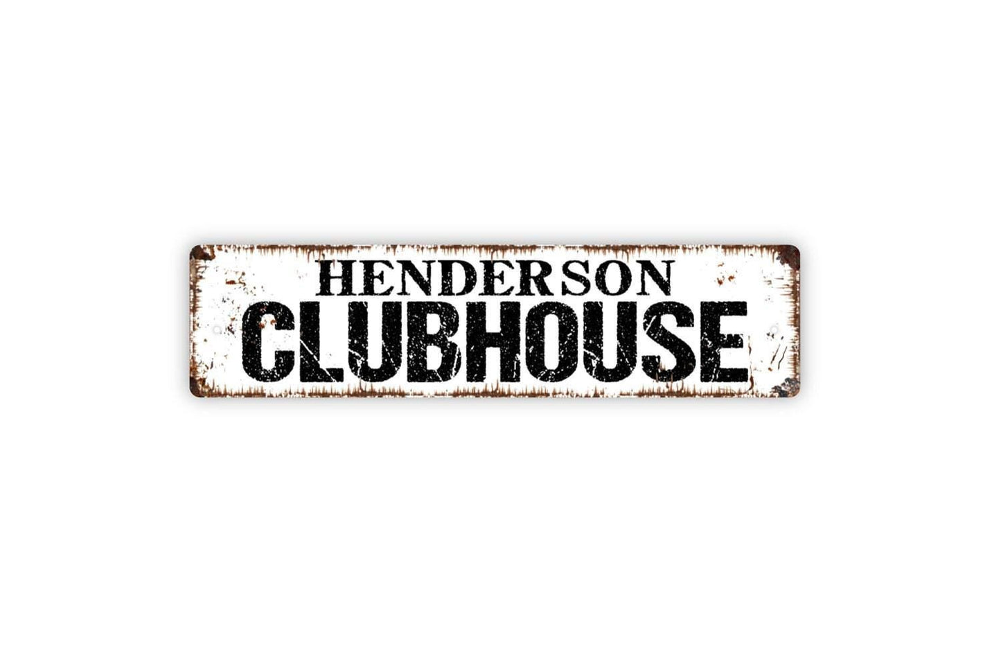 Personalized Clubhouse Sign - Kids Treehouse Fort Man Cave She Shed Vinyl Sticker Or Street Metal Sign or Door Name Plate Plaque