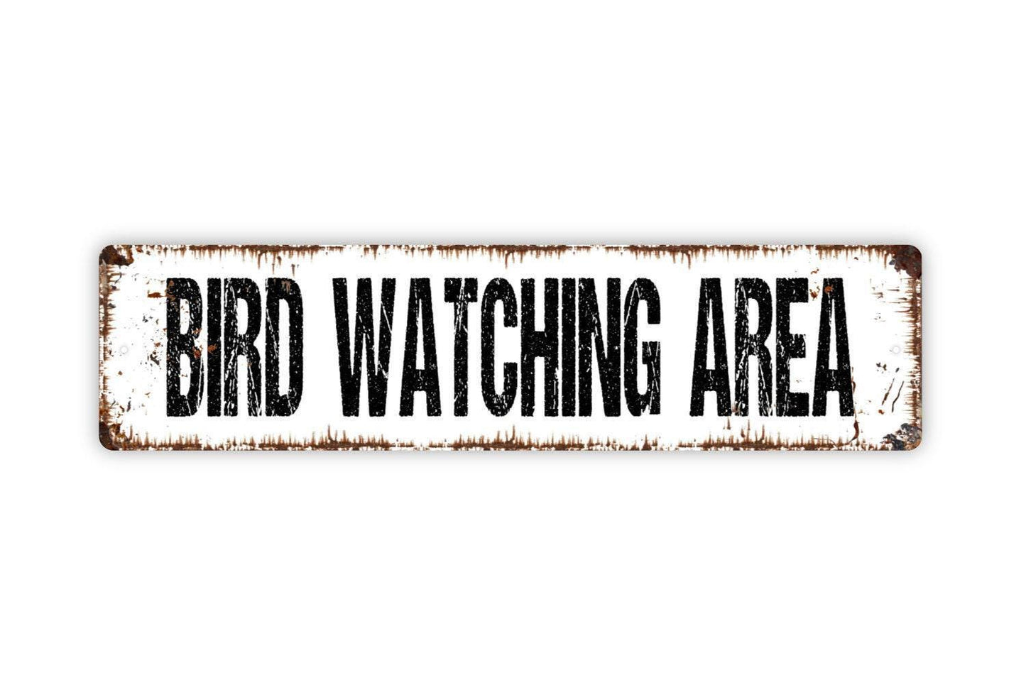 Bird Watching Area Sign - Apiary Garden Wildlife Viewing Vinyl Sticker Or Street Metal Sign or Door Name Plate Plaque