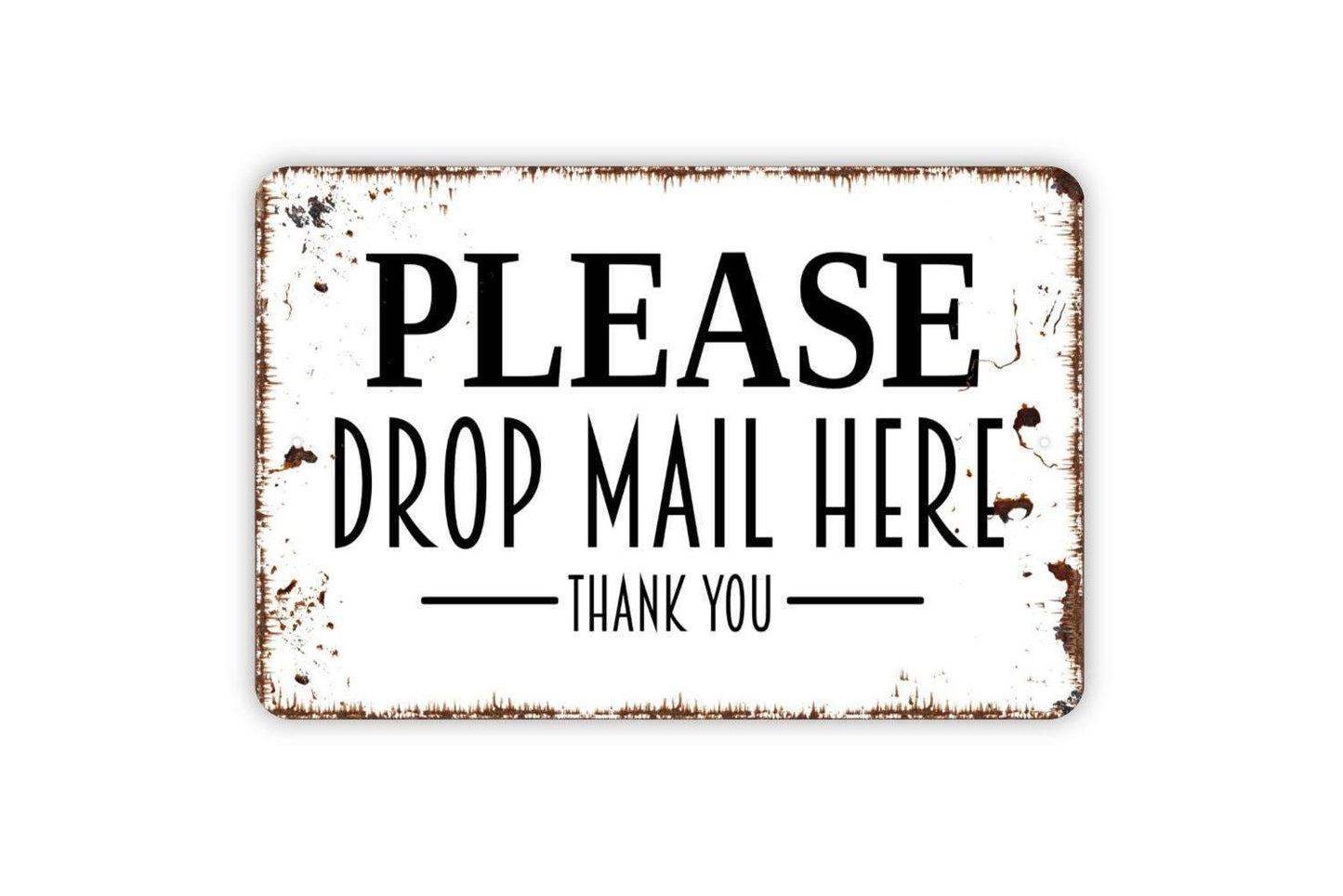 Please Drop Mail Here Sign | Mail Carrier Sign | Package Delivery Sign | Porch Entry Mailbox Sign | Metal Sign or Vinyl Sticker