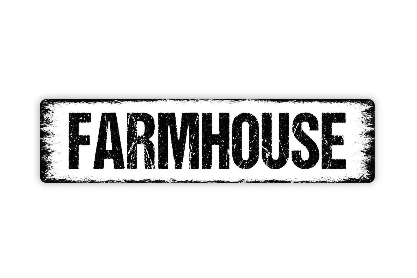 Farmhouse Sign Metal or Vinyl Sticker | Rustic Country Home Decor | Farmhouse Kitchen Sign | Rustic Family Sticker | Country Living Art
