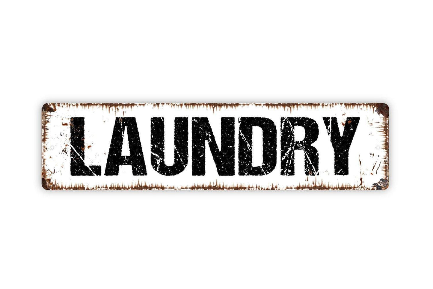 Laundry Sign - Laundry Room Laundromat Wash Dry Fold Clean Dirty Vinyl Sticker Or Street Metal Sign or Door Name Plate Plaque