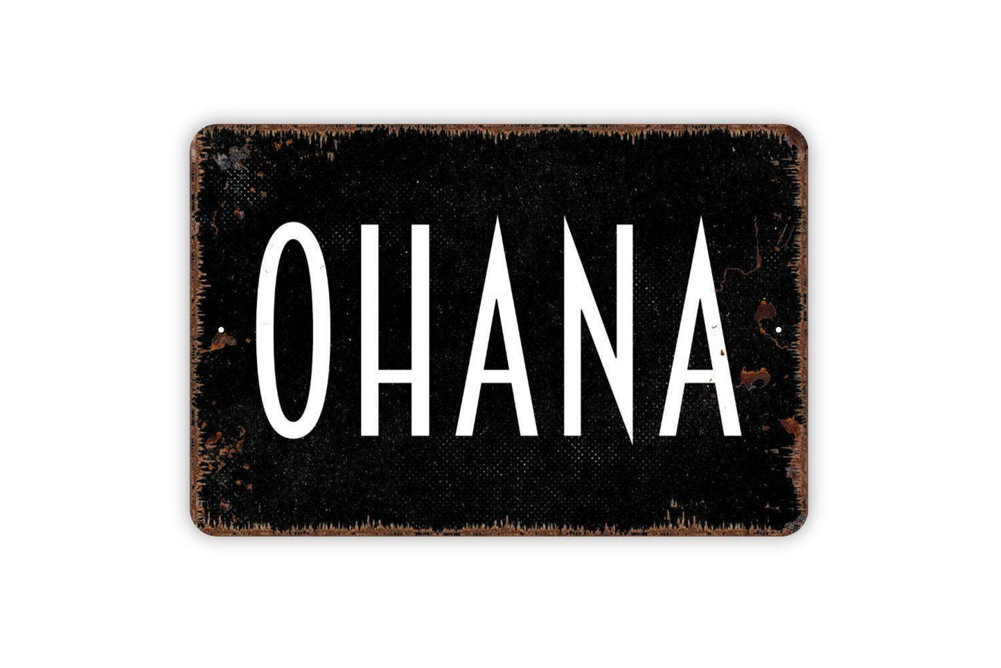 Ohana Sign - Metal Sign, Farmhouse Contemporary Modern Wall Metal Sign