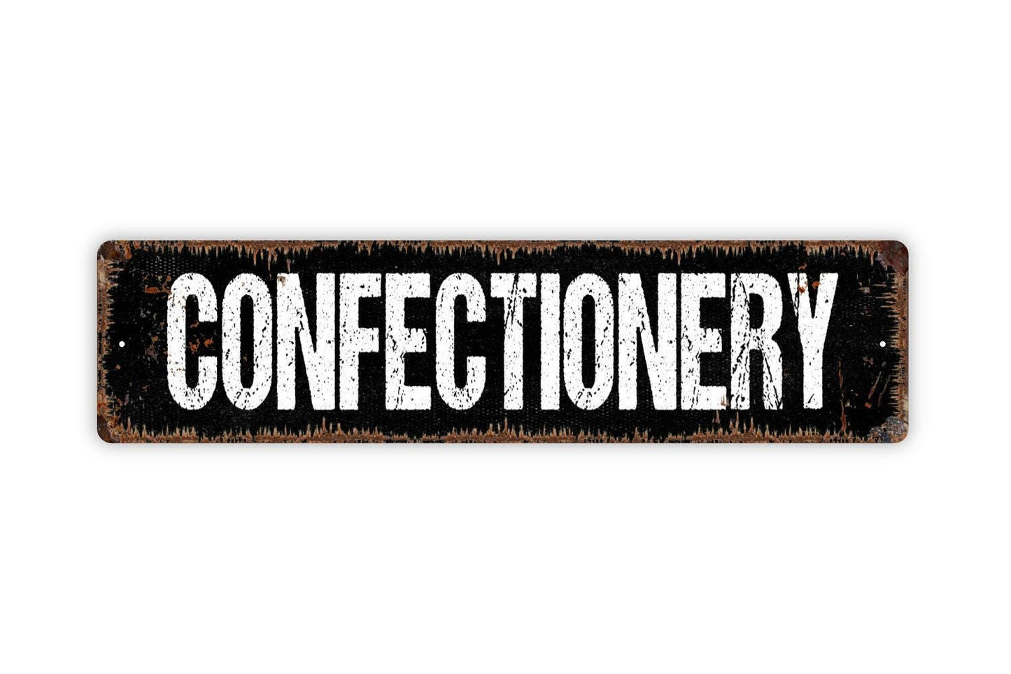Confectionery Sign - Candy Snacks Pantry Kitchen Vinyl Sticker Or Metal Street Sign or Door Name Plate Plaque