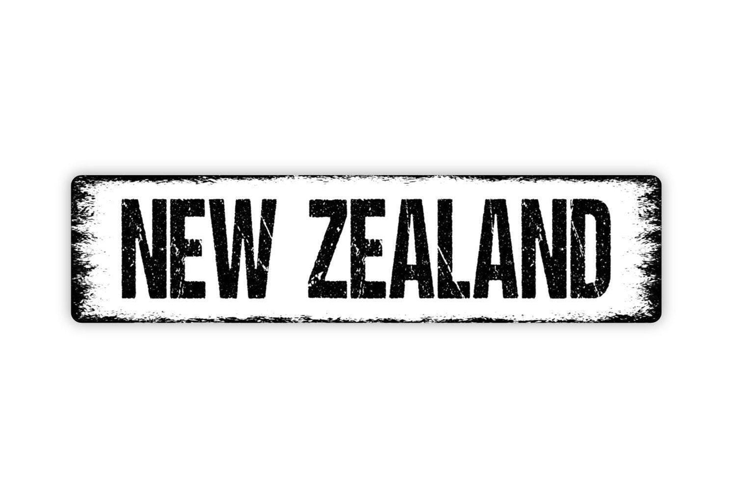 New Zealand Sign - Pick Your CIty State Country - Welcome Vinyl Sticker Or Street Metal Sign or Door Name Plate Plaque