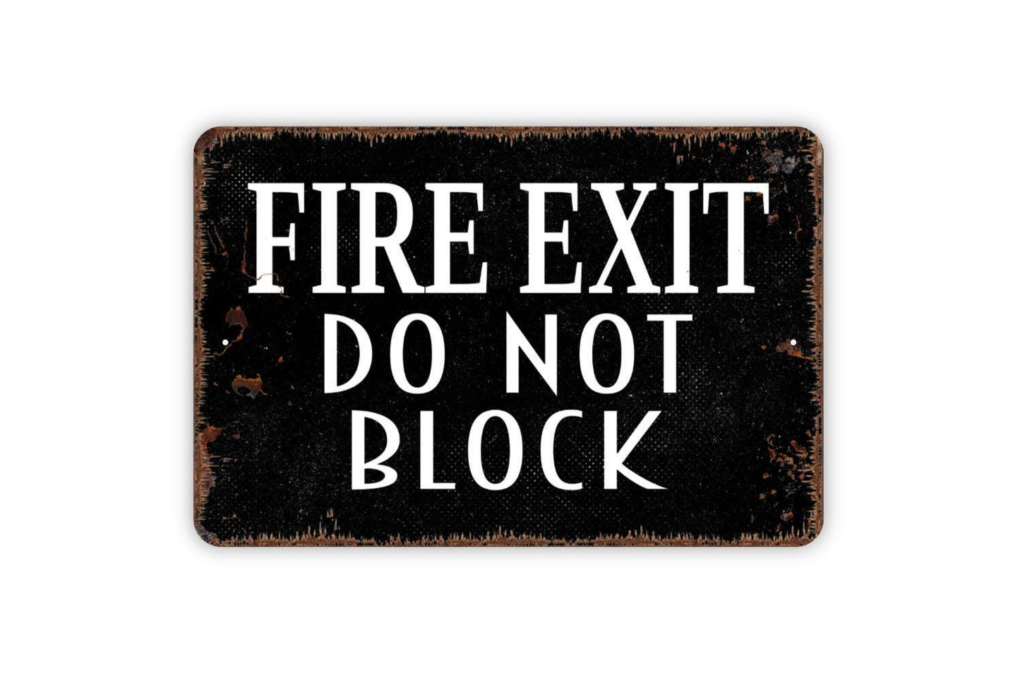 Fire Exit Do Not Block Sign | Safety Compliance Wall Sign | Metal Sign or Vinyl Sticker for Workplace, Office, Warehouse, or Business