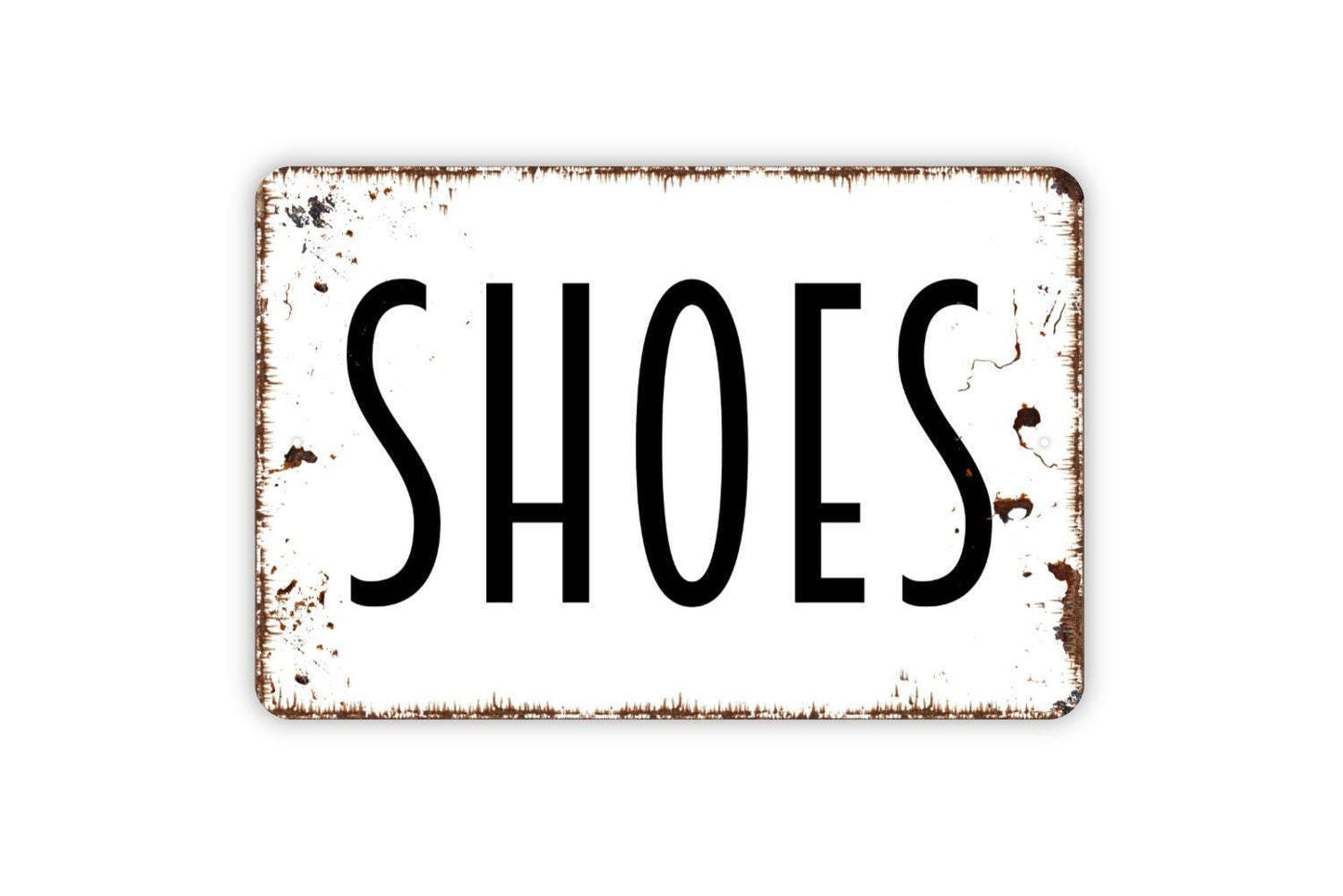 Shoes Sign - Metal Sign, Farmhouse Contemporary Modern Wall Metal Sign