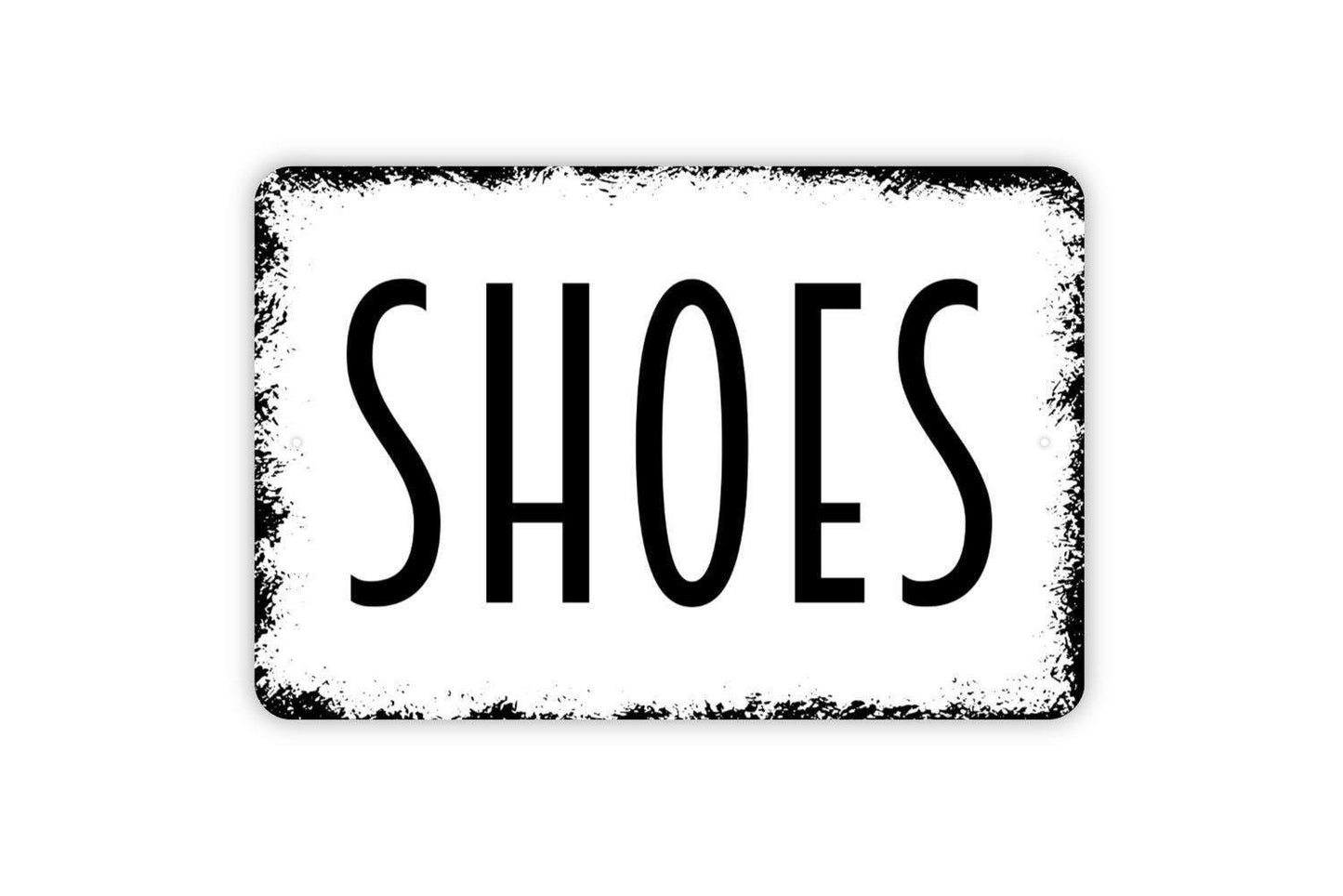 Shoes Sign - Metal Sign, Farmhouse Contemporary Modern Wall Metal Sign
