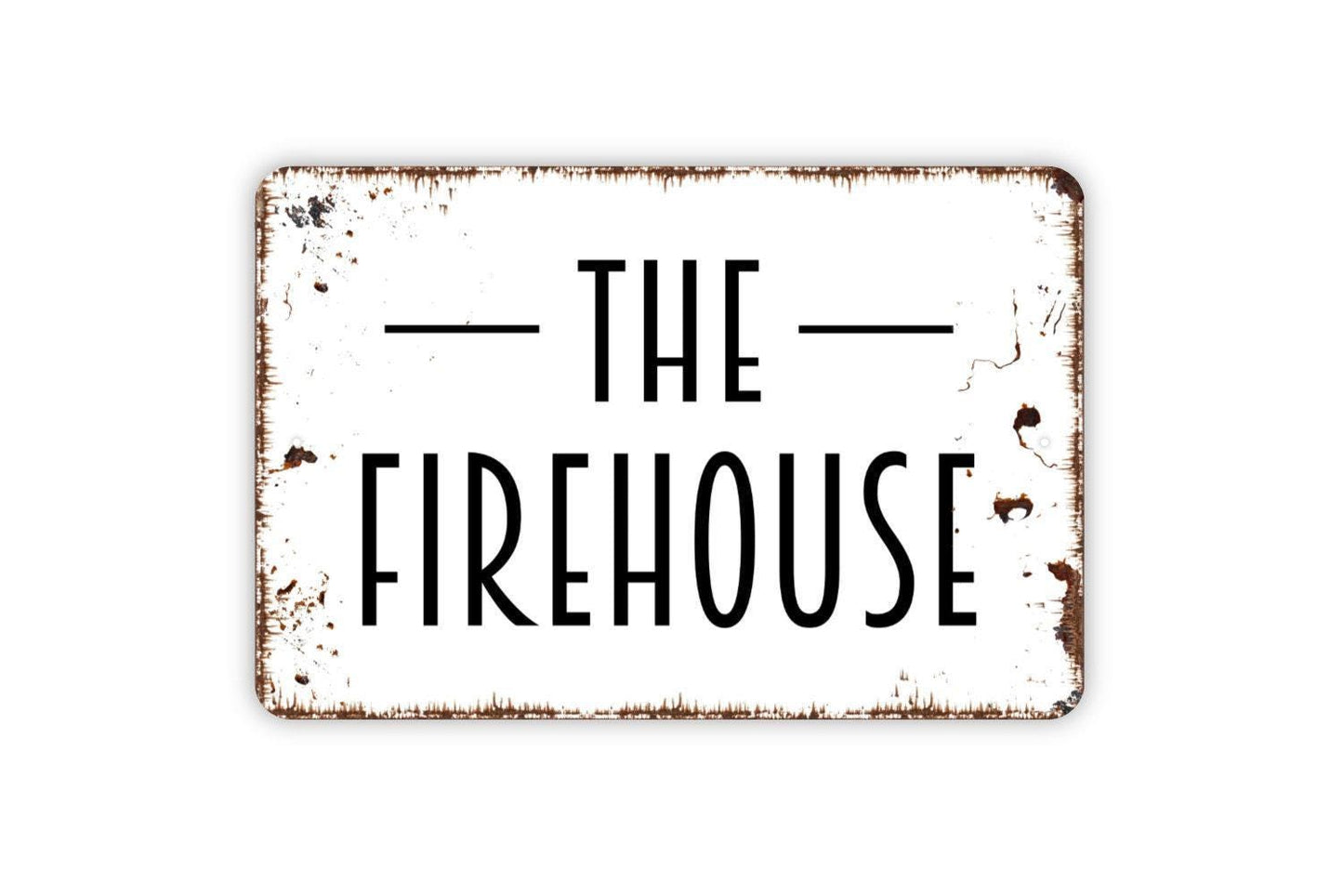 The Firehouse Sign, Metal Sign, Farmhouse Contemporary Modern Wall Metal Sign