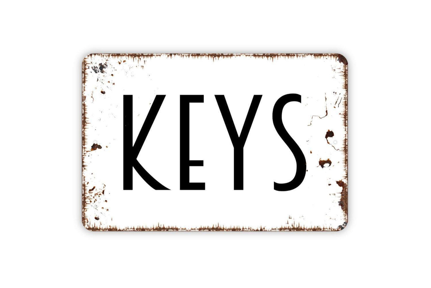 Keys Sign, Metal Sign, Farmhouse Contemporary Modern Wall Metal Sign