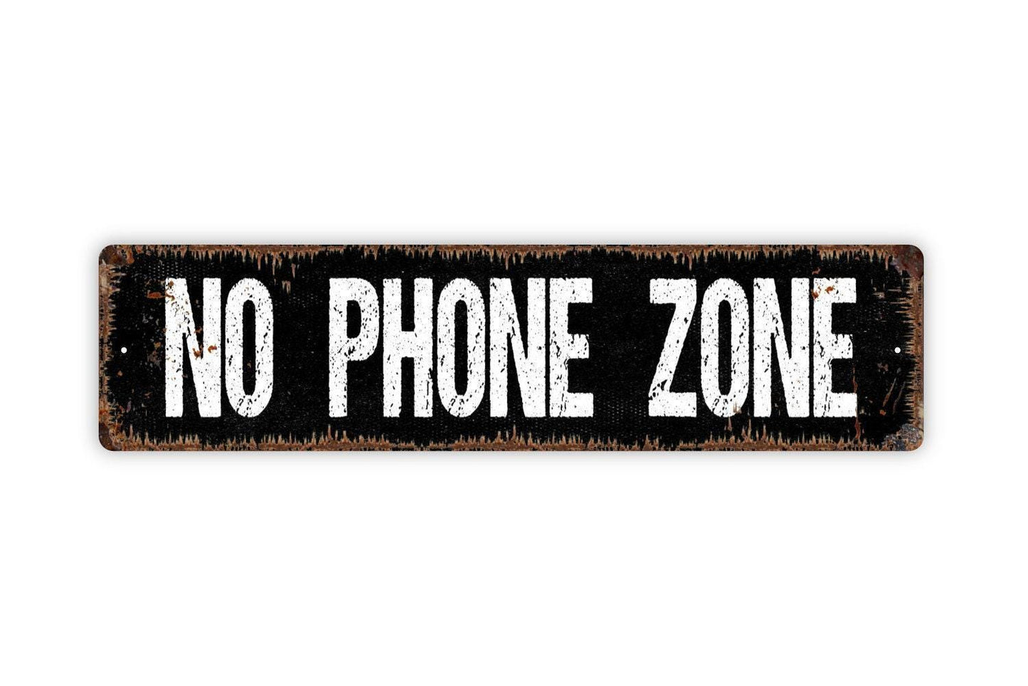 No Phone Zone Sign - Vinyl Sticker Or Metal Street Sign or Door Name Plate Plaque