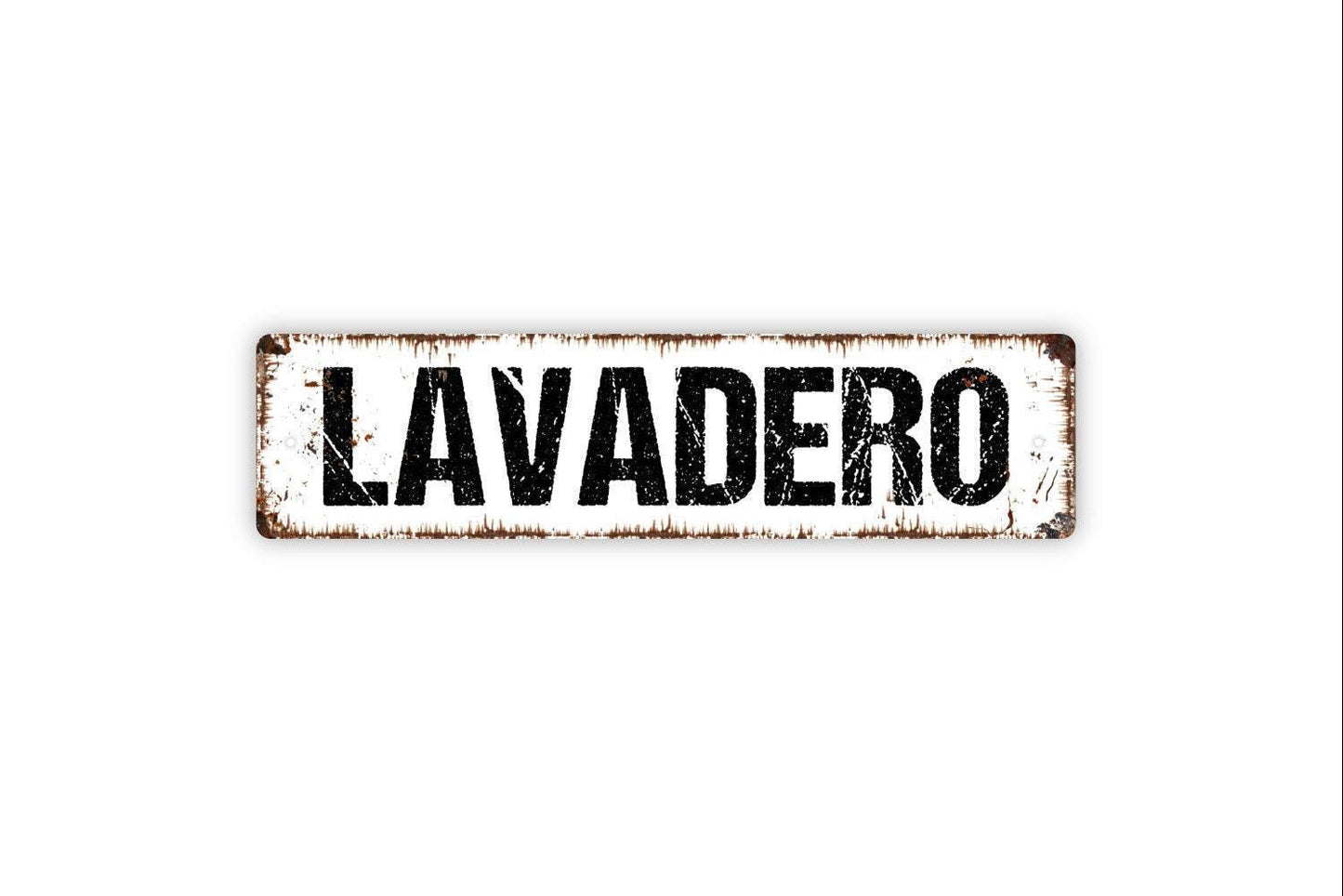 Lavadero Sign - Laundry Wash Room Spanish Vinyl Sticker Or Street Metal Sign or Door Name Plate Plaque