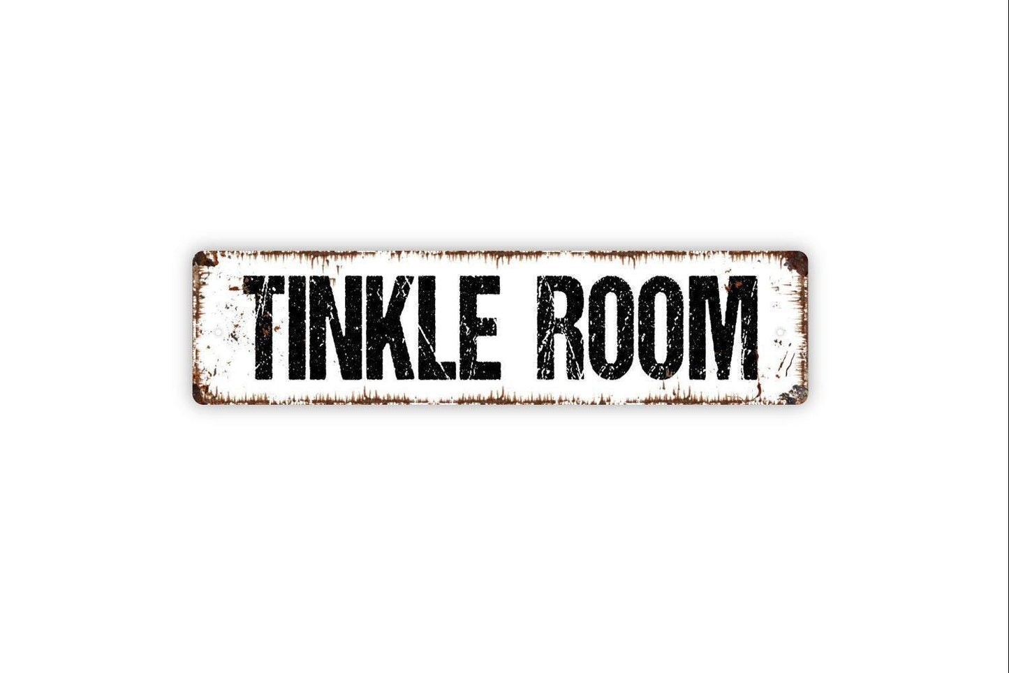 Tinkle Room Sign - Restroom Bathroom Girls Womens Mens Boys School Restroom Guest Bath Rustic Street Metal Sign or Door Name Plate Plaque