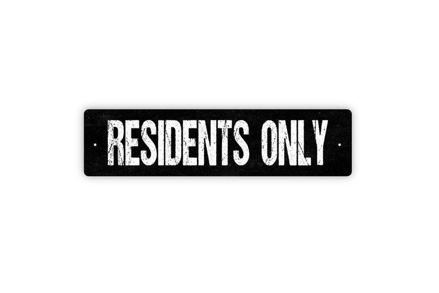 Residents Only Sign - Reserved For Owners And Guests Notice Vinyl Sticker Or Street Sign or Door Name Plate Plaque