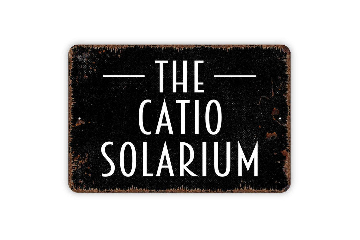 The Catio Solarium Sign | Cat Patio or Sunroom Wall Décor | Funny Pet Lovers Gift | Metal Catio Sign or Vinyl Sticker for Cat Owners