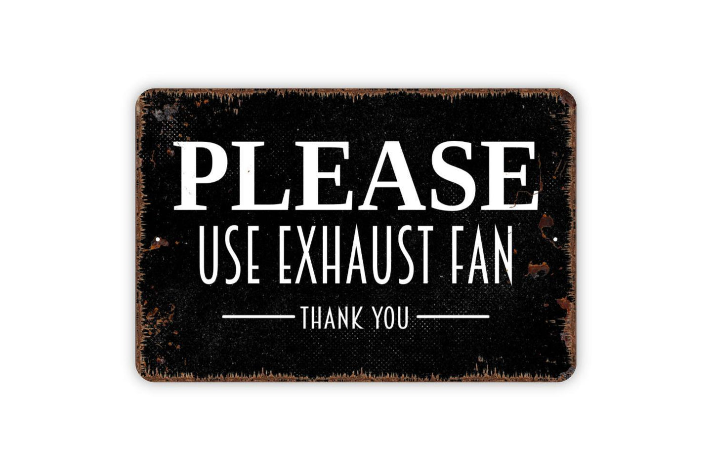 Please Use Exhaust Fan Thank You Sign - Funny Fart Bathroom Restroom Kitchen Metal Wall Art