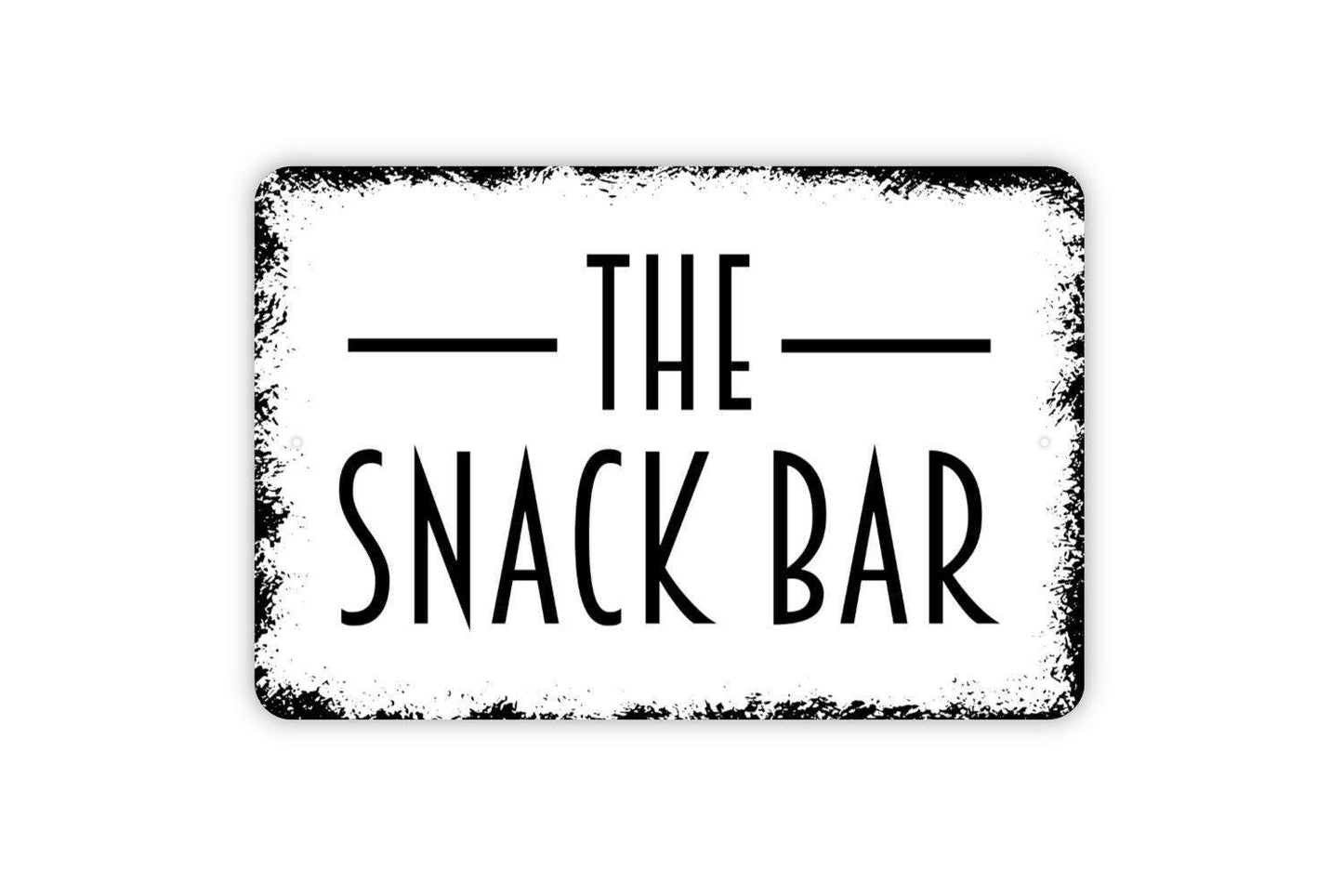 The Snack Bar Sign - Kitchen Pantry Metal Wall Art - Indoor or Outdoor