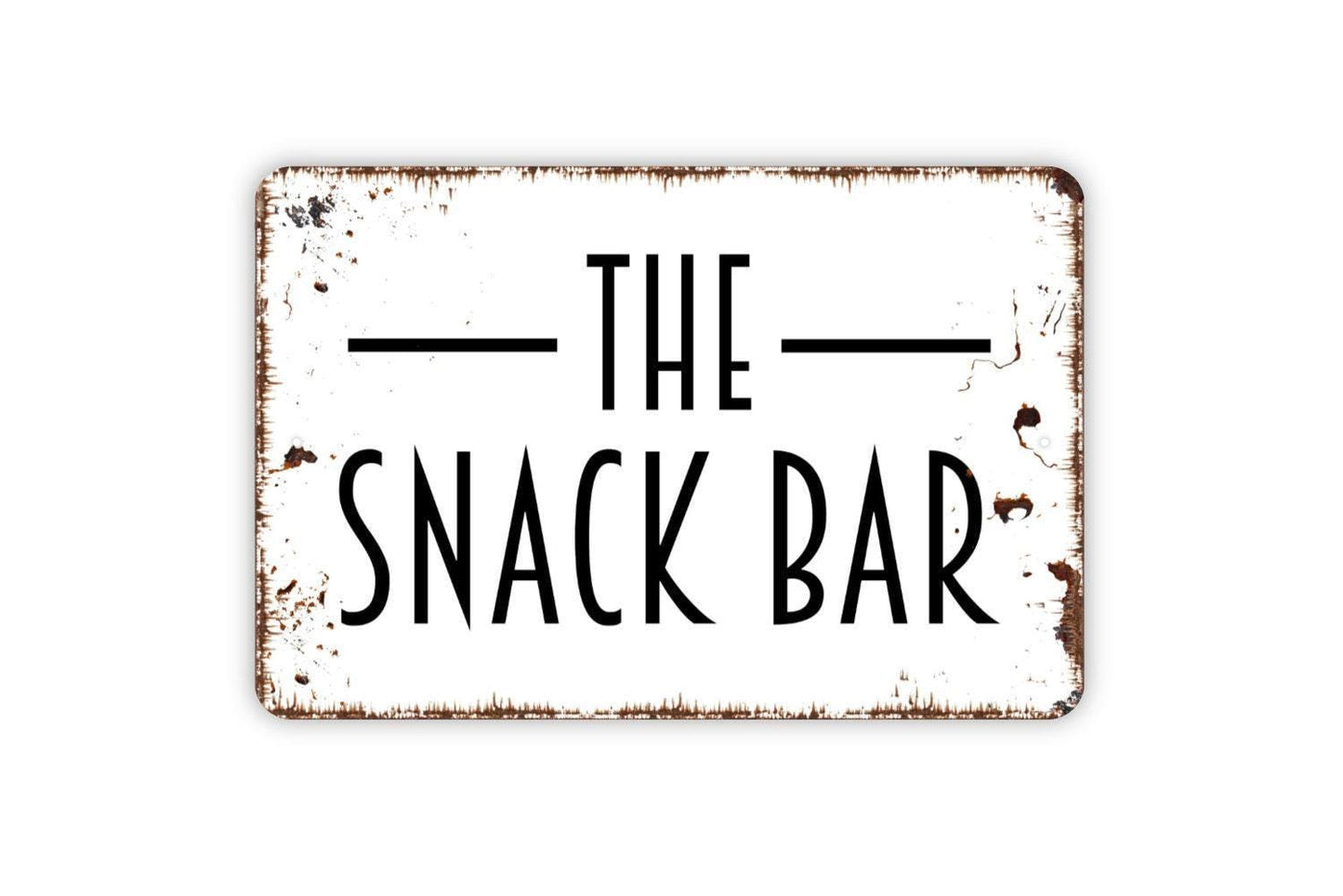 The Snack Bar Sign - Kitchen Pantry Metal Wall Art - Indoor or Outdoor