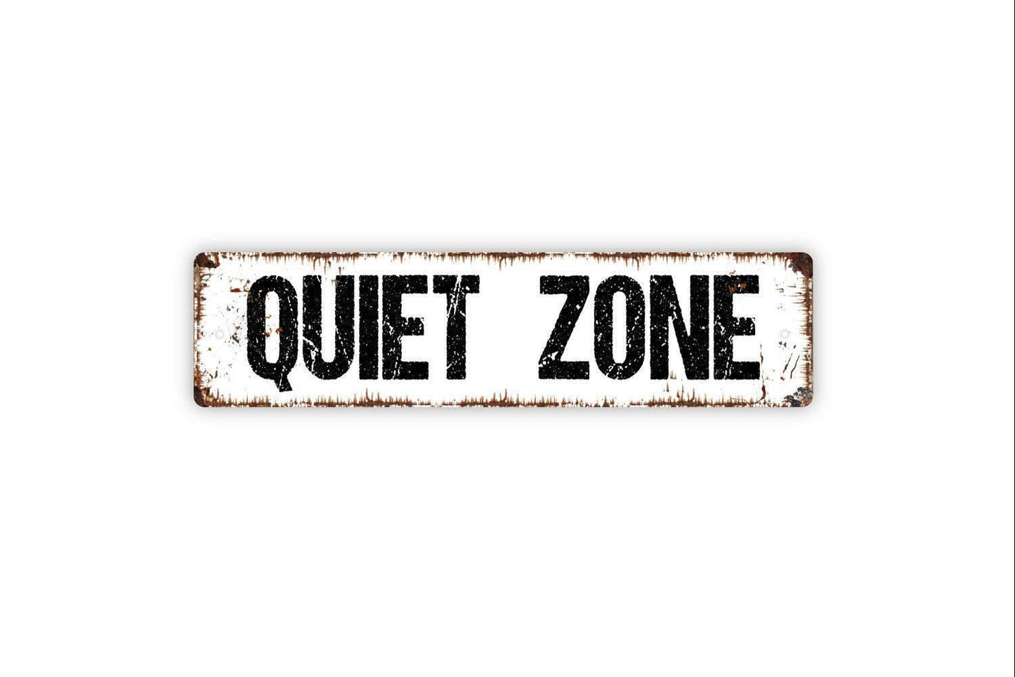 Quiet Zone Sign – Library or Study Room Wall Decor – Office or Classroom Quiet Area Sign – Metal Sign or Vinyl Sticker