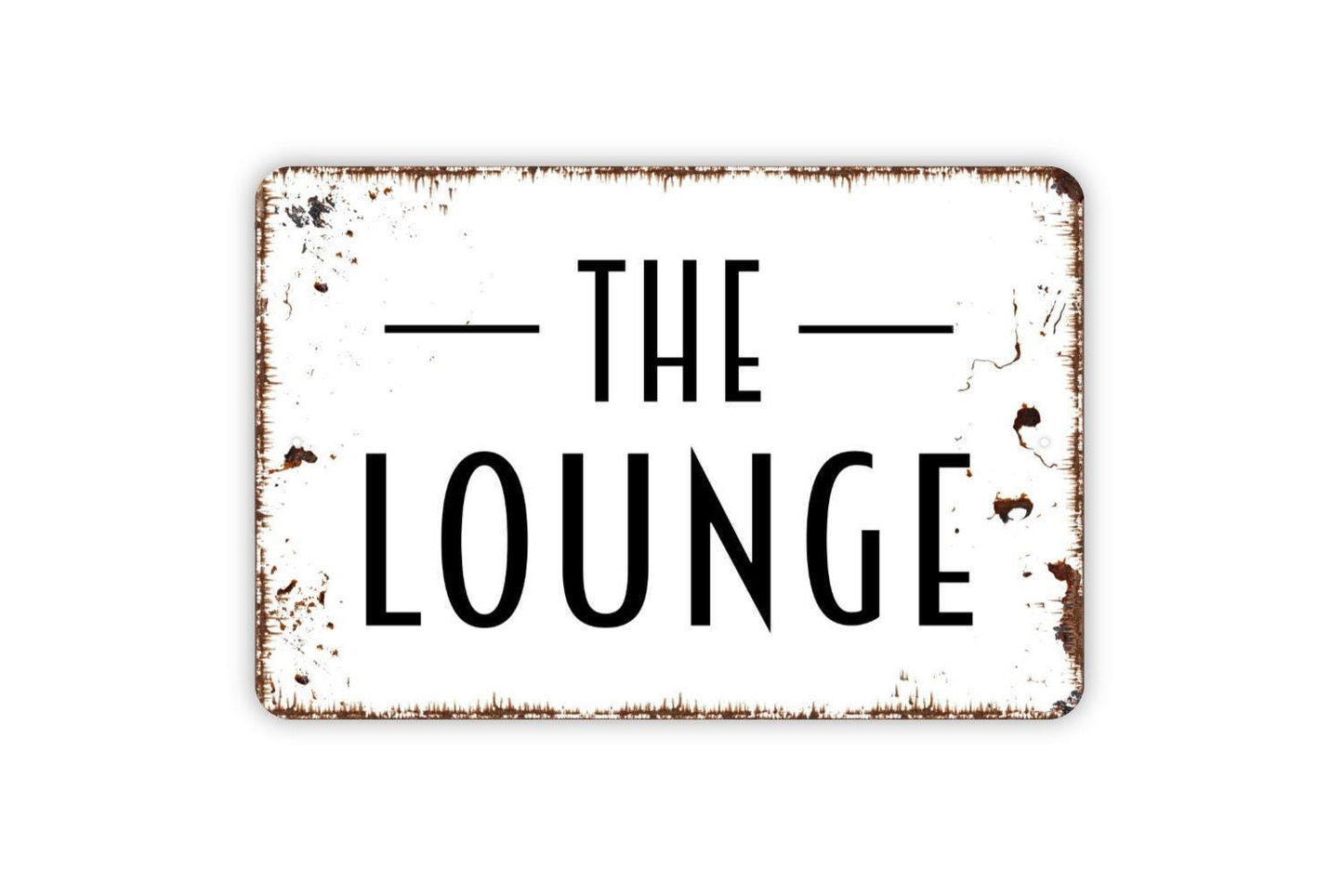 The Lounge Sign - Metal Sign, Farmhouse Contemporary Modern Wall Metal Sign