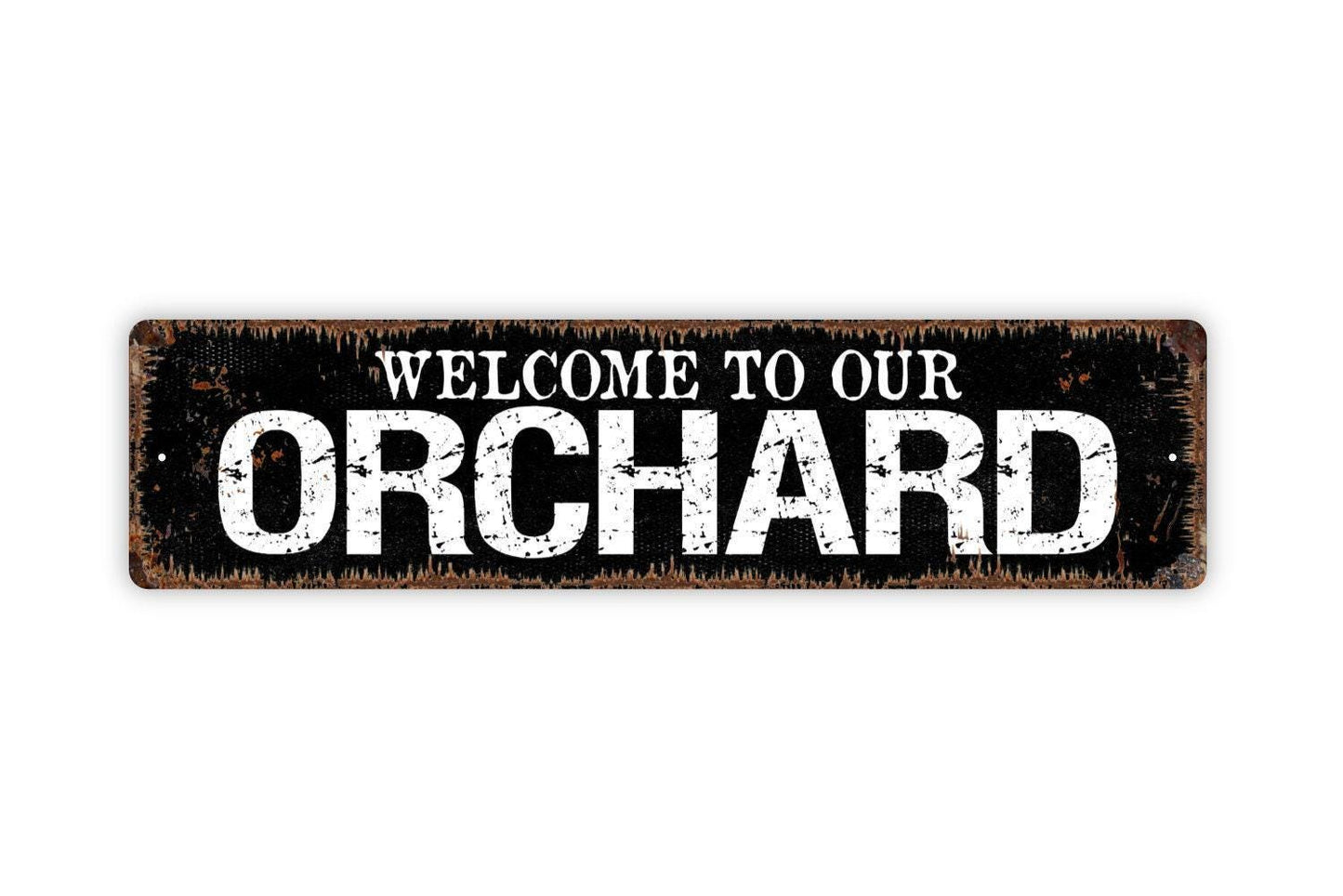 Welcome To Our Orchard Sign | Farm, Garden, or Homestead Wall Sign | Outdoor Fruit Tree Décor Metal Orchard Sign or Vinyl Sticker