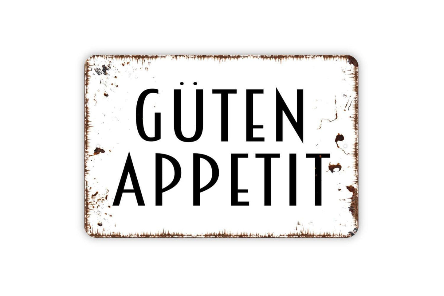 Guten Appetit Sign - Enjoy Your Meal Metal Kitchen Wall Art