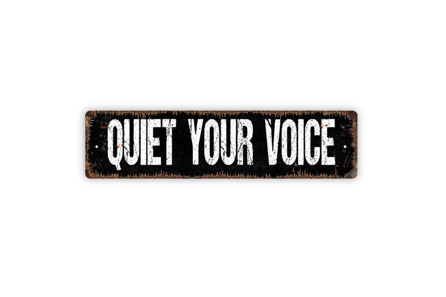 Quiet Your Voice Sign | Classroom Library Wall Decor | Metal Sign or Vinyl Sticker for Schools, Offices, Study Rooms, or Homes