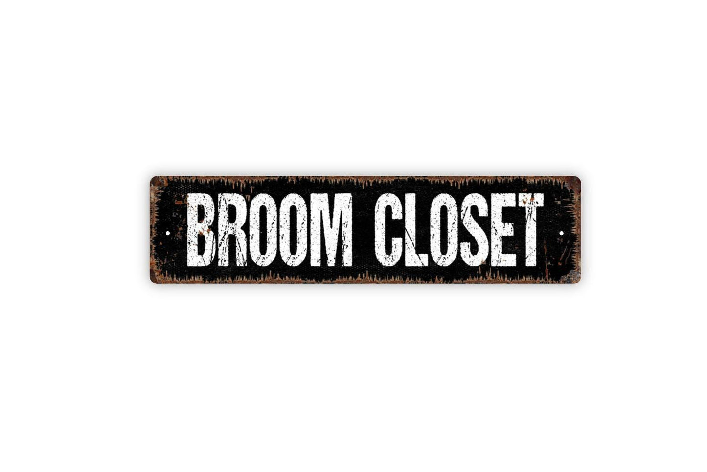 Broom Closet Sign – Metal Utility Room Label, Cleaning Closet Sign, Farmhouse Laundry or Storage Room Wall Décor